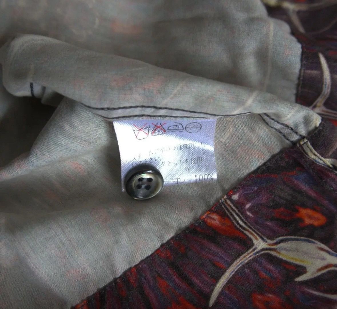 Issey Miyake ISSEY MIYAKE MEN 1998AW Printed Shirt Size US L / EU 52-54 / 3 - 6 Thumbnail