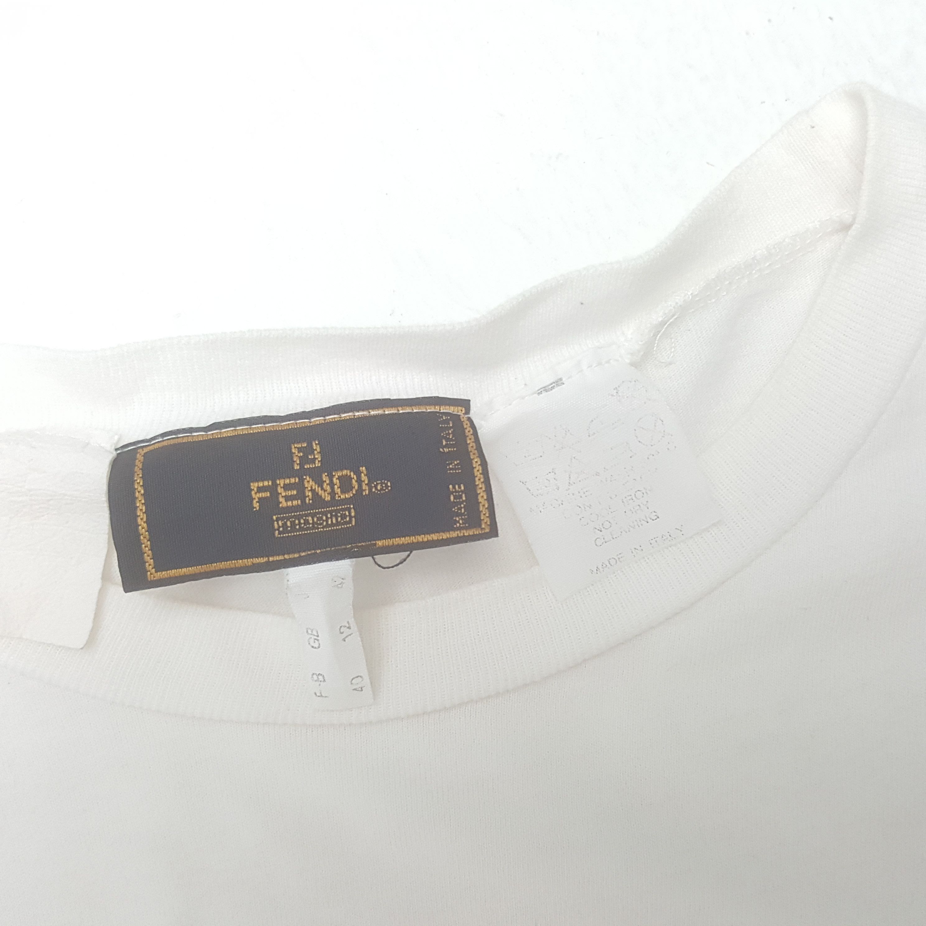 Fendi × Vintage Vintage FENDI Italian Brand Spell Out Tshirt Size US M / EU 48-50 / 2 - 5 Thumbnail