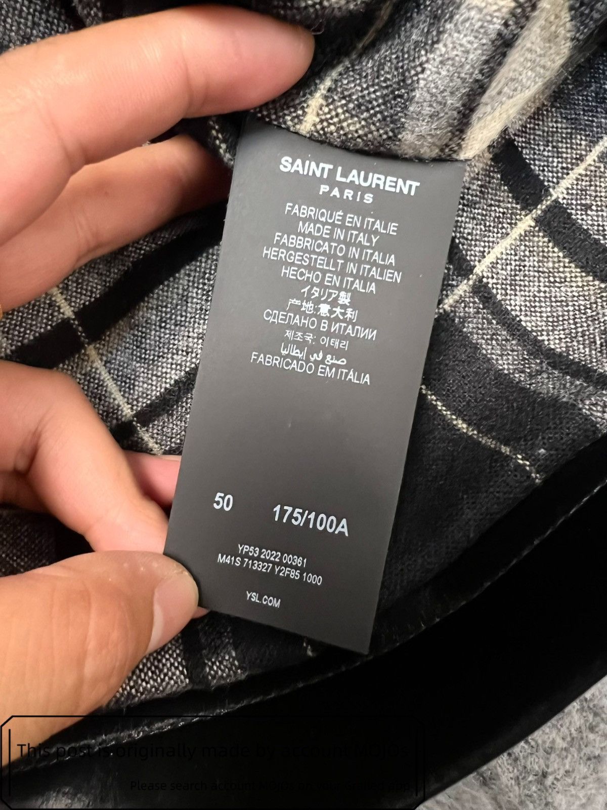 Saint Laurent Paris Sz 50 Saint Laurent Paris 22AW Vegan Leather Double Pocket Size US M / EU 48-50 / 2 - 5 Thumbnail