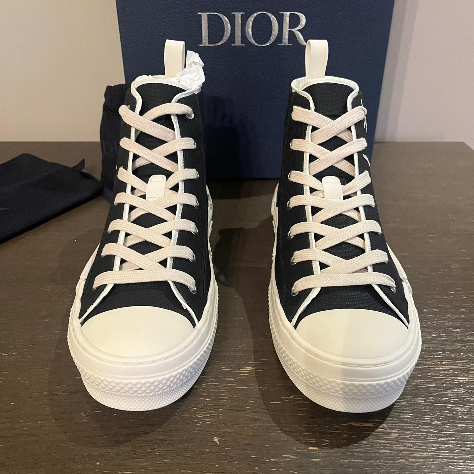 Dior × Travis Scott Cactus Jack B23 High Top Logo Sneakers in Black Size US 13 / EU 46 - 13 Thumbnail