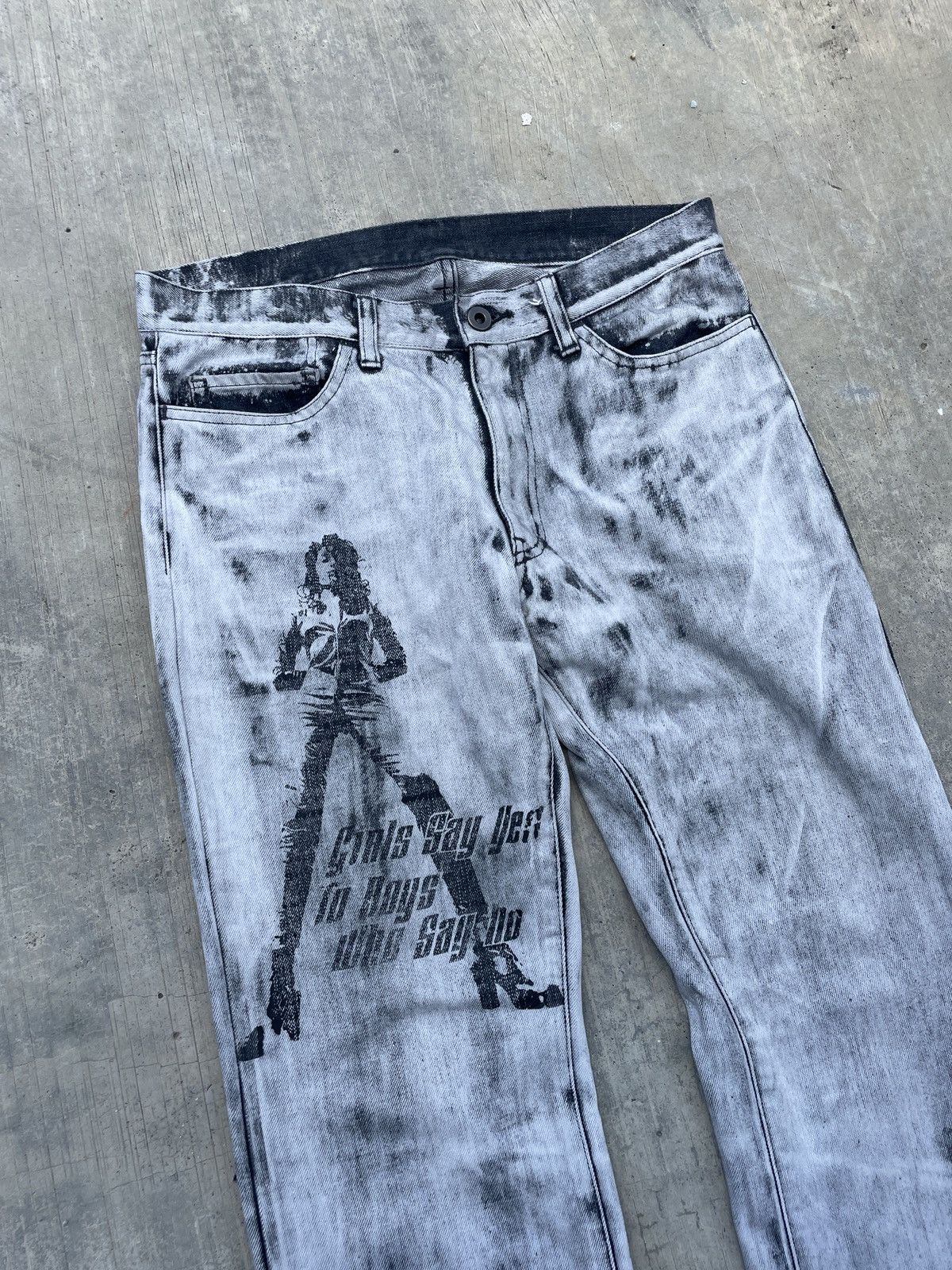 Japanese Brand 💥RARE💥2000s JAPANESE BRAND EDGE RUPERT GRAPHIC FLARE PUNK Size US 31 - 2 Thumbnail