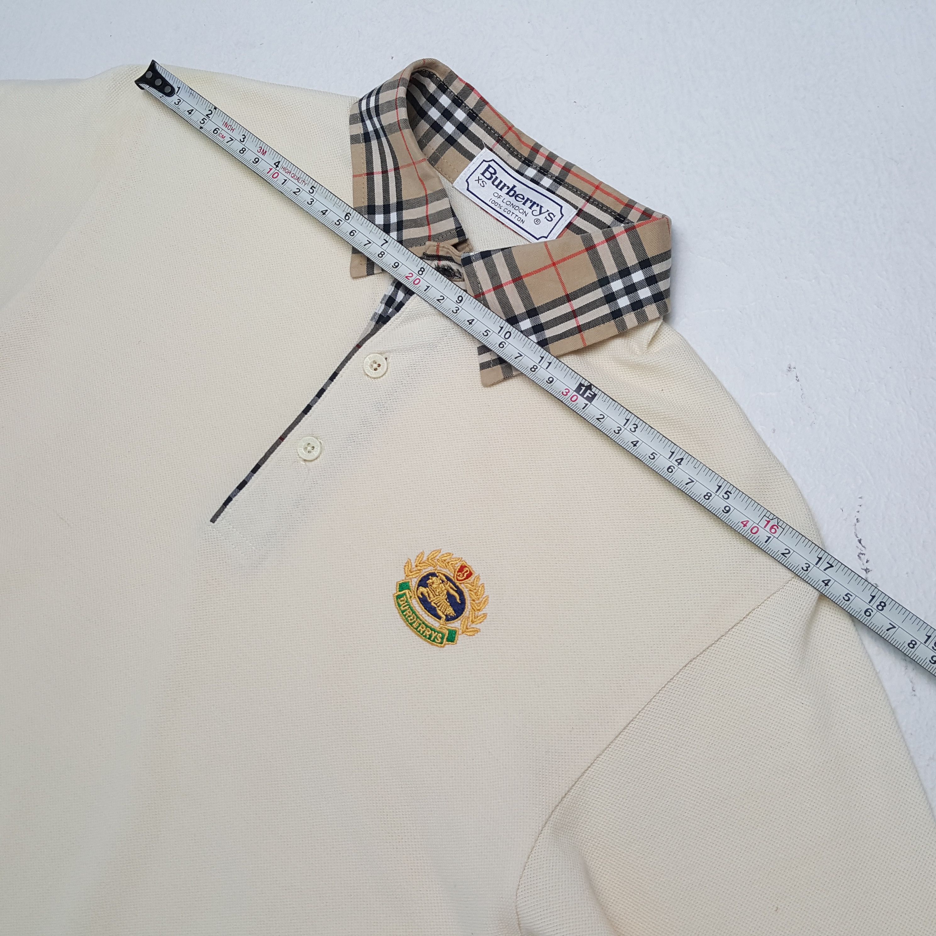 Burberry × Vintage Vintage BURBERRYS Nova Check Collar Design Polos Size US S / EU 44-46 / 1 - 4 Thumbnail