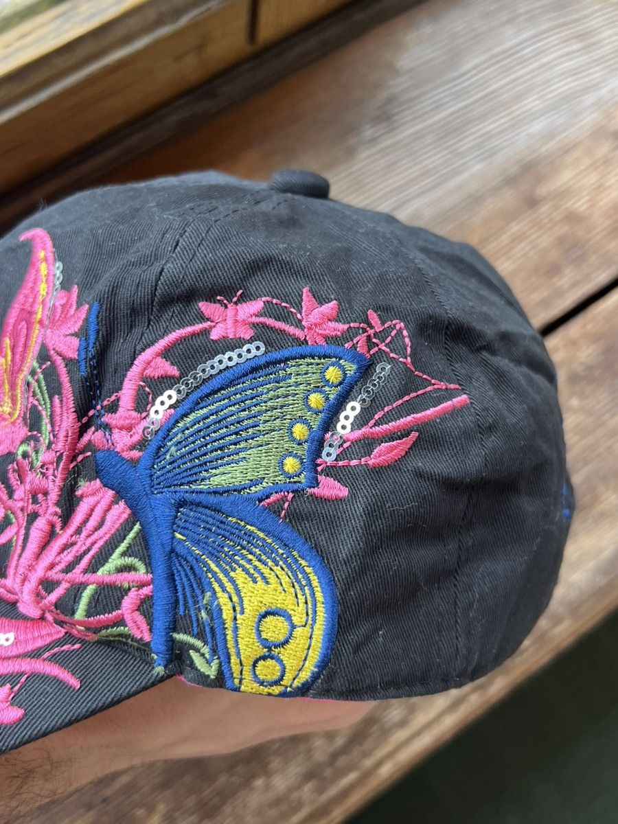 Other Y2k Butterfly Flowers Cap Vintage Hat Size ONE SIZE - 6 Thumbnail