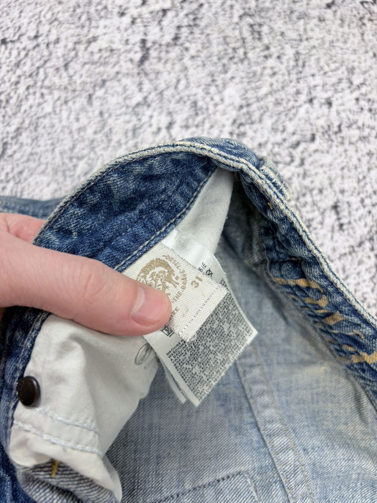 Diesel Diesel Thavar 008QL Distressed DNA Slim Skinny Jeans 31x32 Size US 31 - 10 Thumbnail