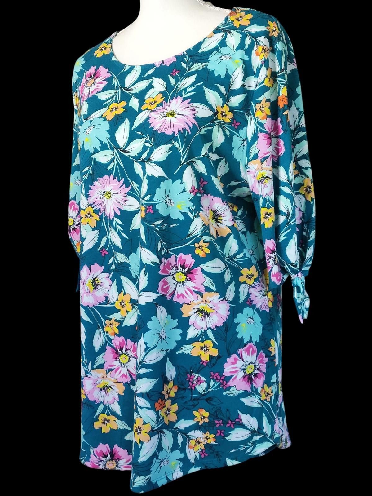 Loop & Weft West Loop Floral Print Women's Blouse With Tie Details Size M / US 6-8 / IT 42-44 - 5 Thumbnail