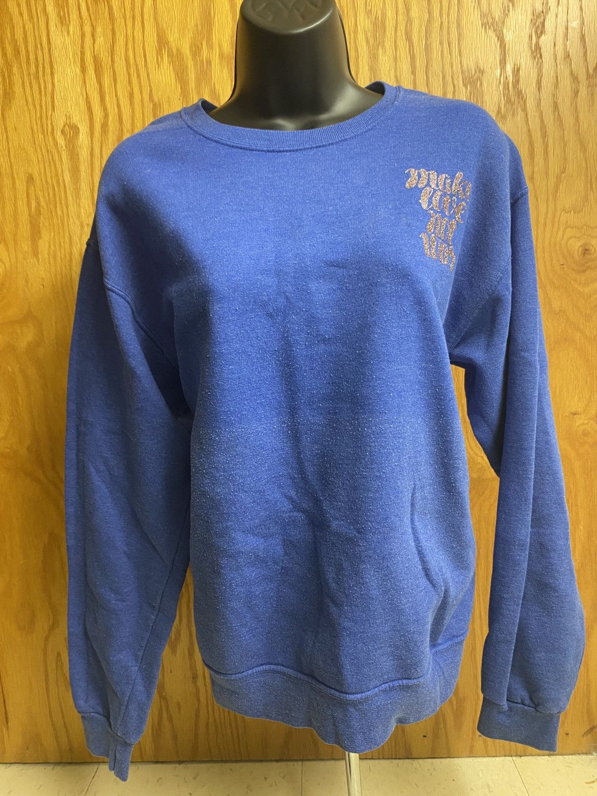 Fruit Of The Loom Blue Woodstock Longsleeve Size M / US 6-8 / IT 42-44 - 1 Thumbnail