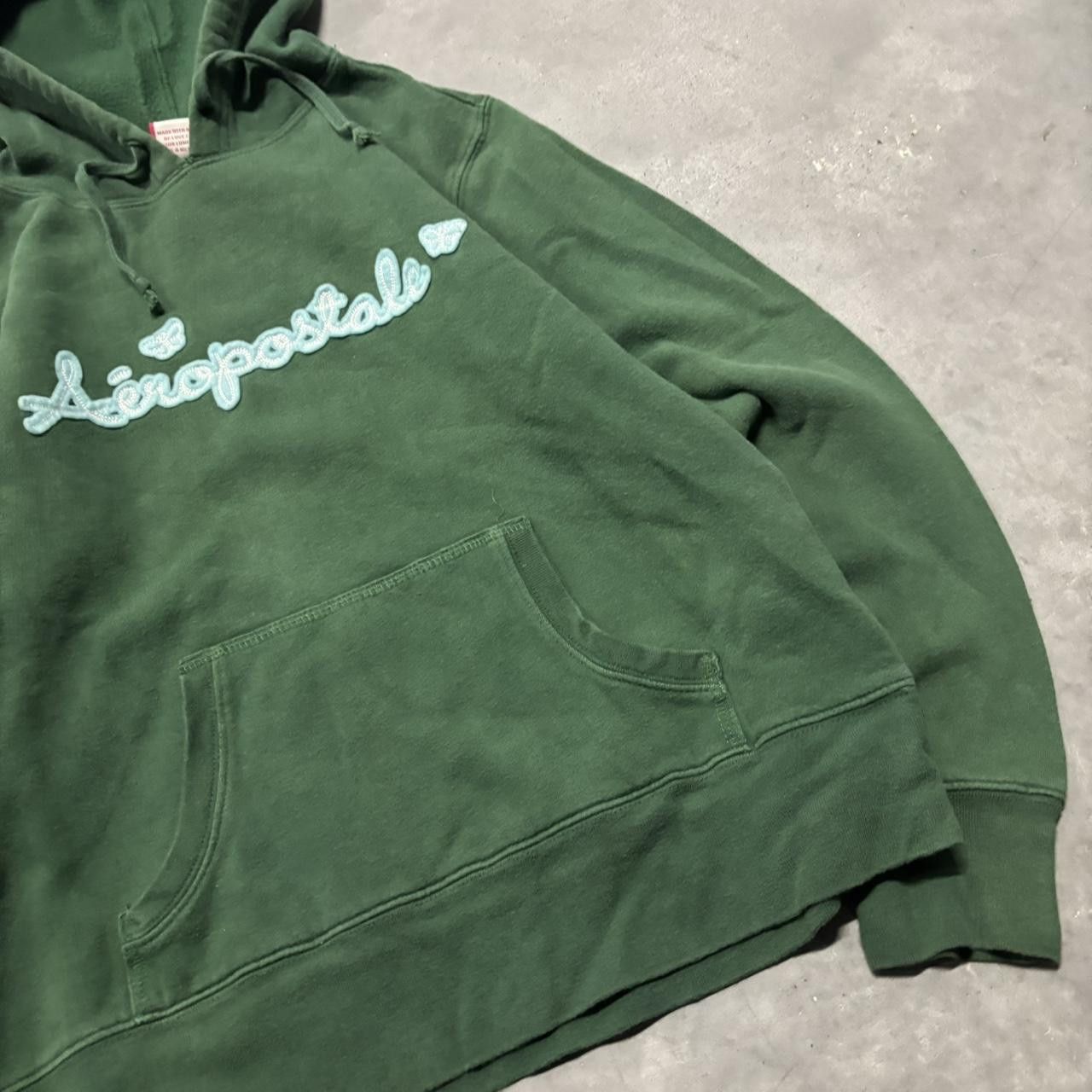 Aeropostale × Vintage Crazy Vintage Y2K/2000s Cute Green Aeropostale Hoodie! Size M / US 6-8 / IT 42-44 - 4 Thumbnail