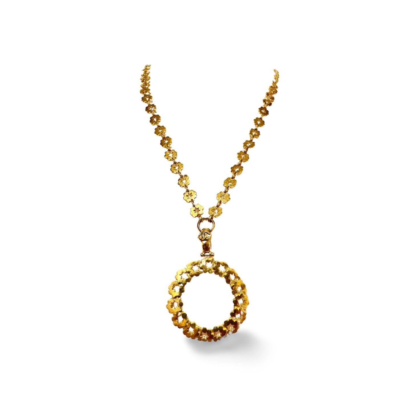 Chanel MINT. Vintage CHANEL chain necklace with loupe top Size ONE SIZE - 8 Thumbnail