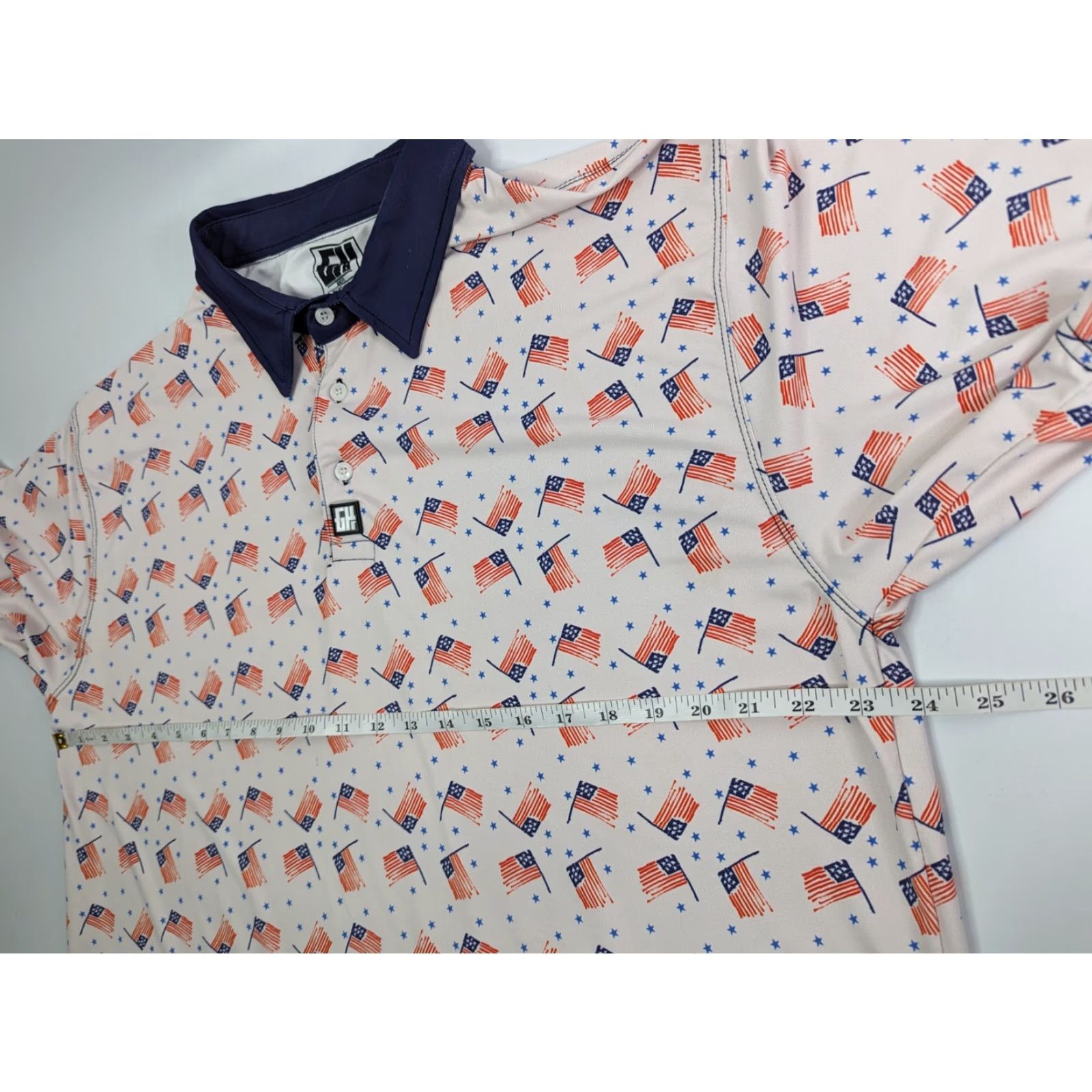 Vintage Greater Half GH Polo Men's XL Short Sleeve Golf Stars Stripes USA Flag Size US XL / EU 56 / 4 - 5 Thumbnail