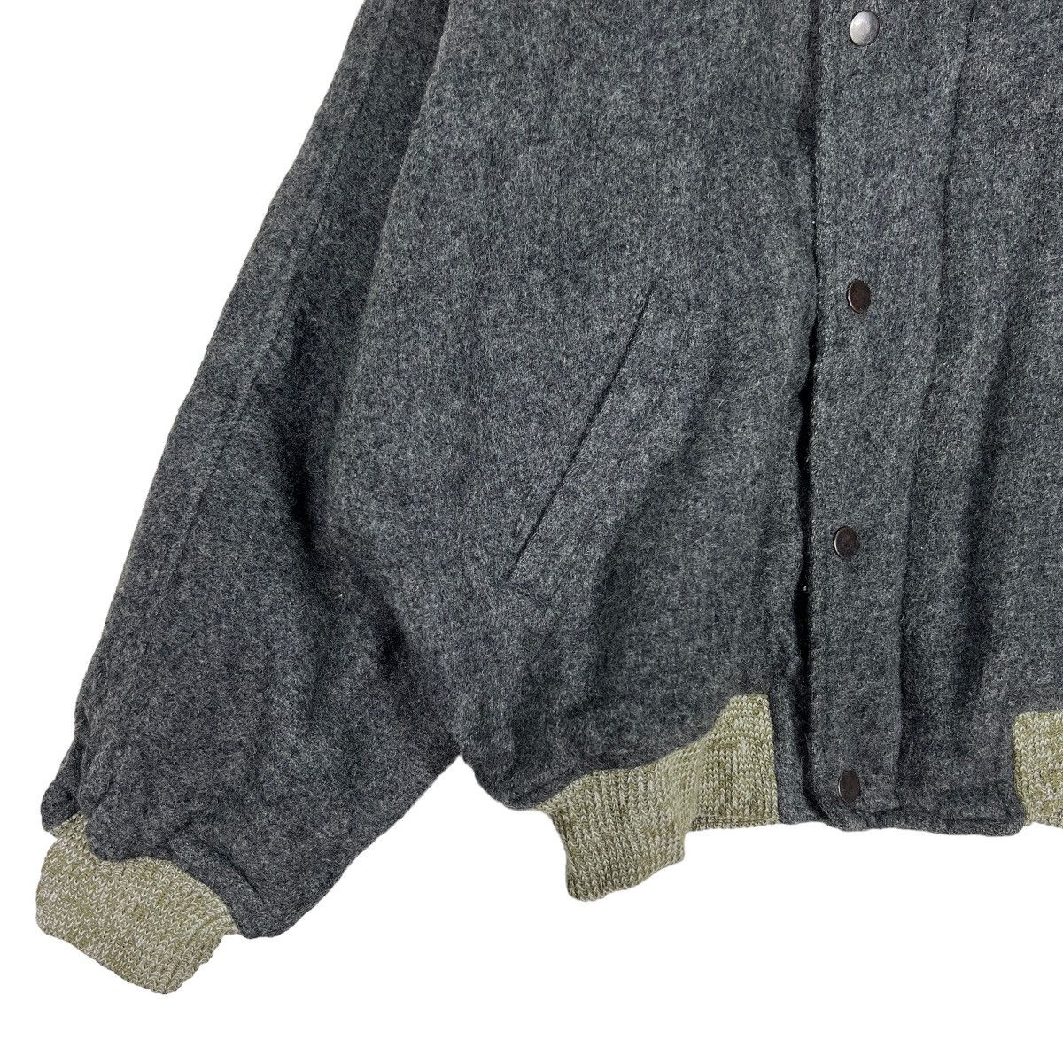 Japanese Brand 🔥 R & L INSPIRE BY ISSEY MIYAKE WOOL BOMBER JACKET Size US L / EU 52-54 / 3 - 4 Thumbnail