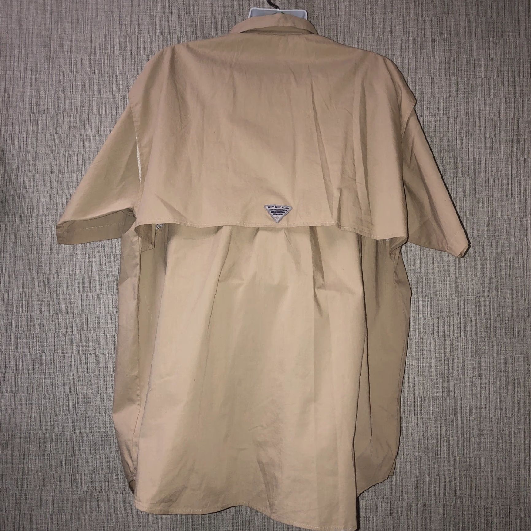 Vintage Columbia Shirt Mens XL Beige Short Sleeve Button-Up Vented Fishing Size US XL / EU 56 / 4 - 3 Thumbnail
