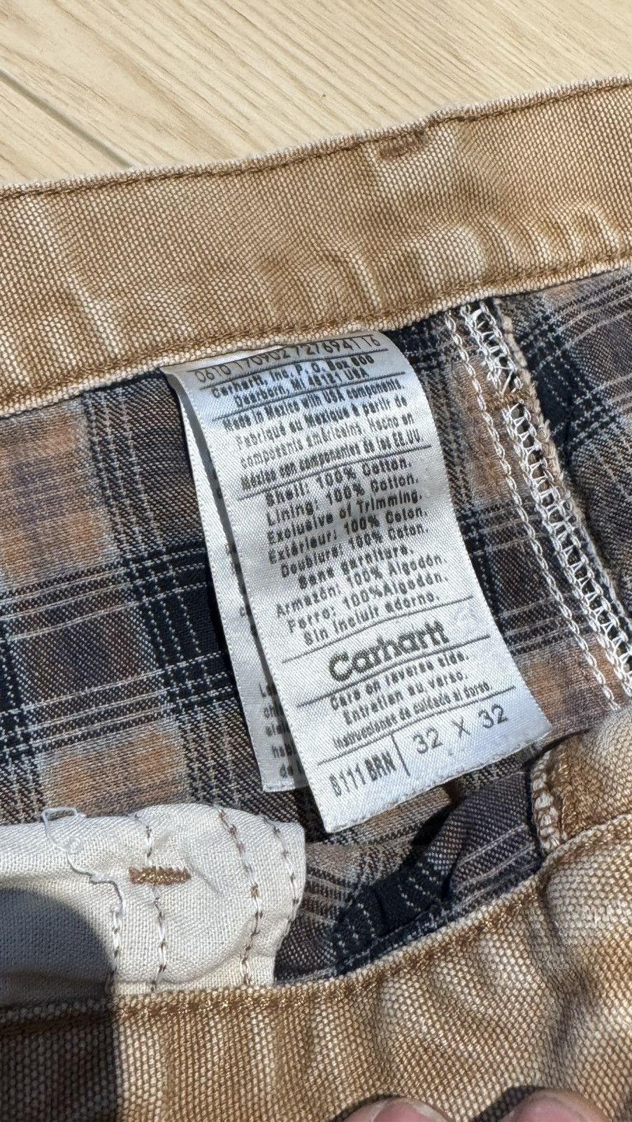 Carhartt Carhartt flannel lined carpenter pants distressed frayed Size US 32 / EU 48 - 9 Thumbnail