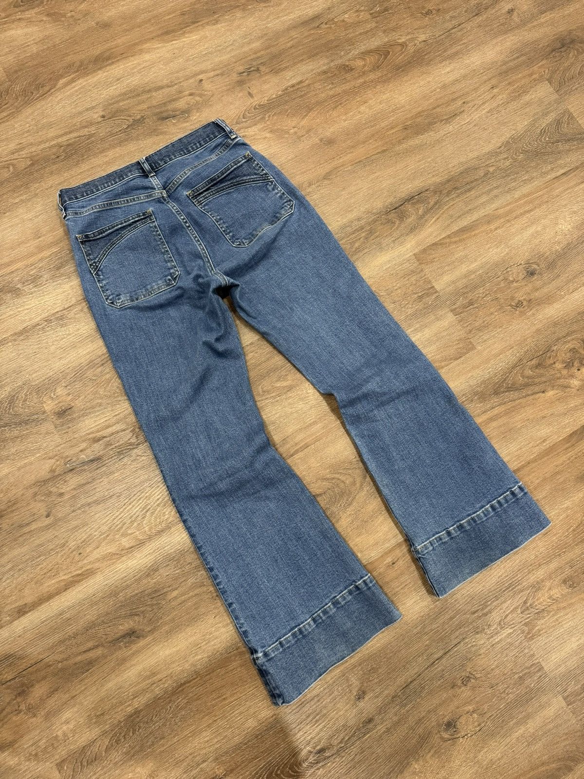 Gap GAP 70s Flare High Rise Jeans 28P Blue Denim Bell Bottom Y2K Size 28" / US 6 / IT 42 - 5 Thumbnail