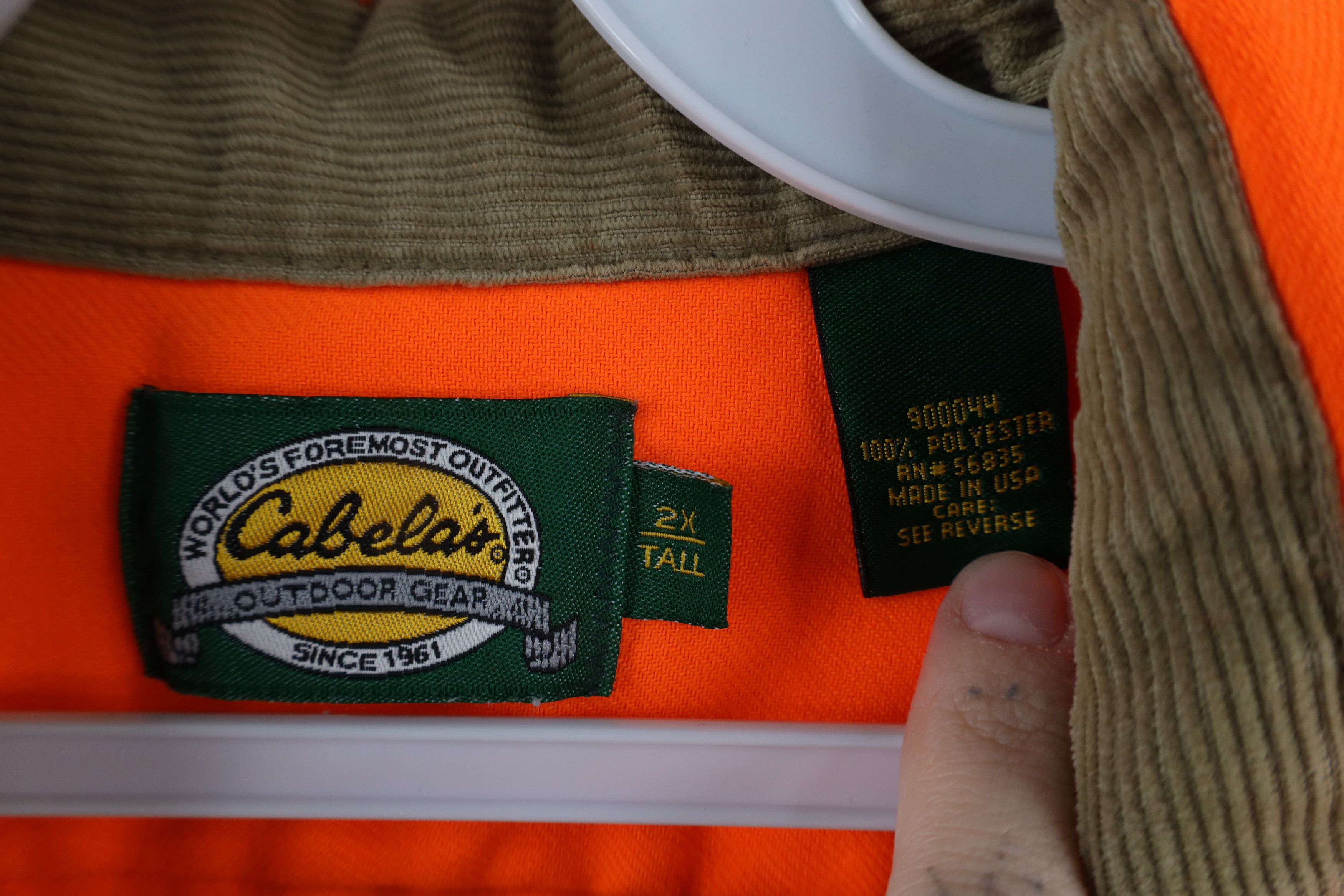 Cabelas × Vintage Vintage 90s Cabelas Heavyweight Button Shirt Blaze Orange Size US XXL / EU 58 / 5 - 12 Thumbnail