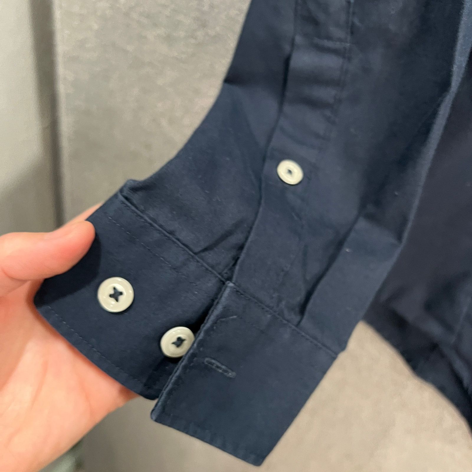 H&M H&M Men's Long-sleeve Button-up Shirt Blue Navy Size Small Size US S / EU 44-46 / 1 - 7 Thumbnail
