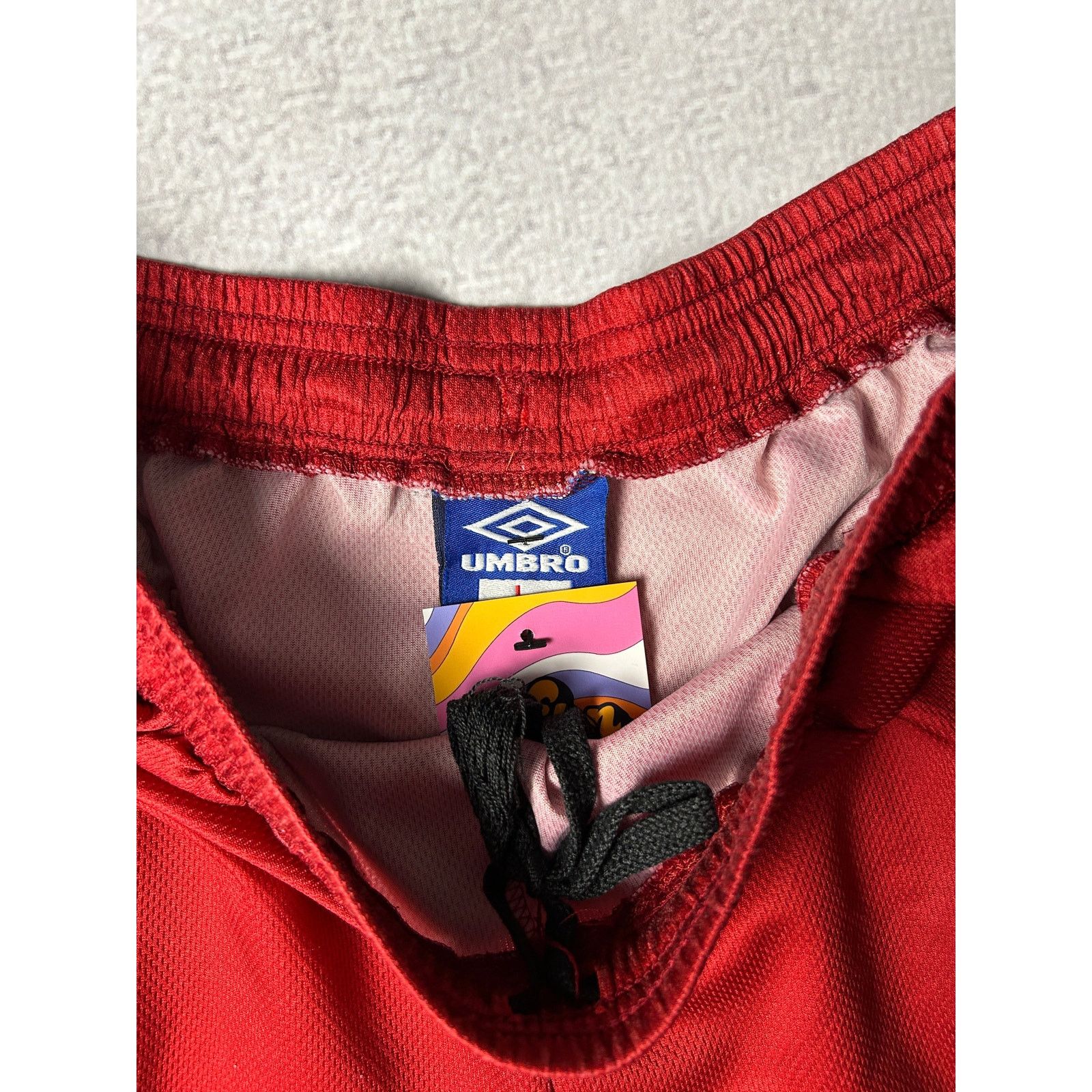 Umbro Vintage 90s Umbro Red Pre-owned Track Shorts - Men's Large Size US 32 / EU 48 - 3 Thumbnail