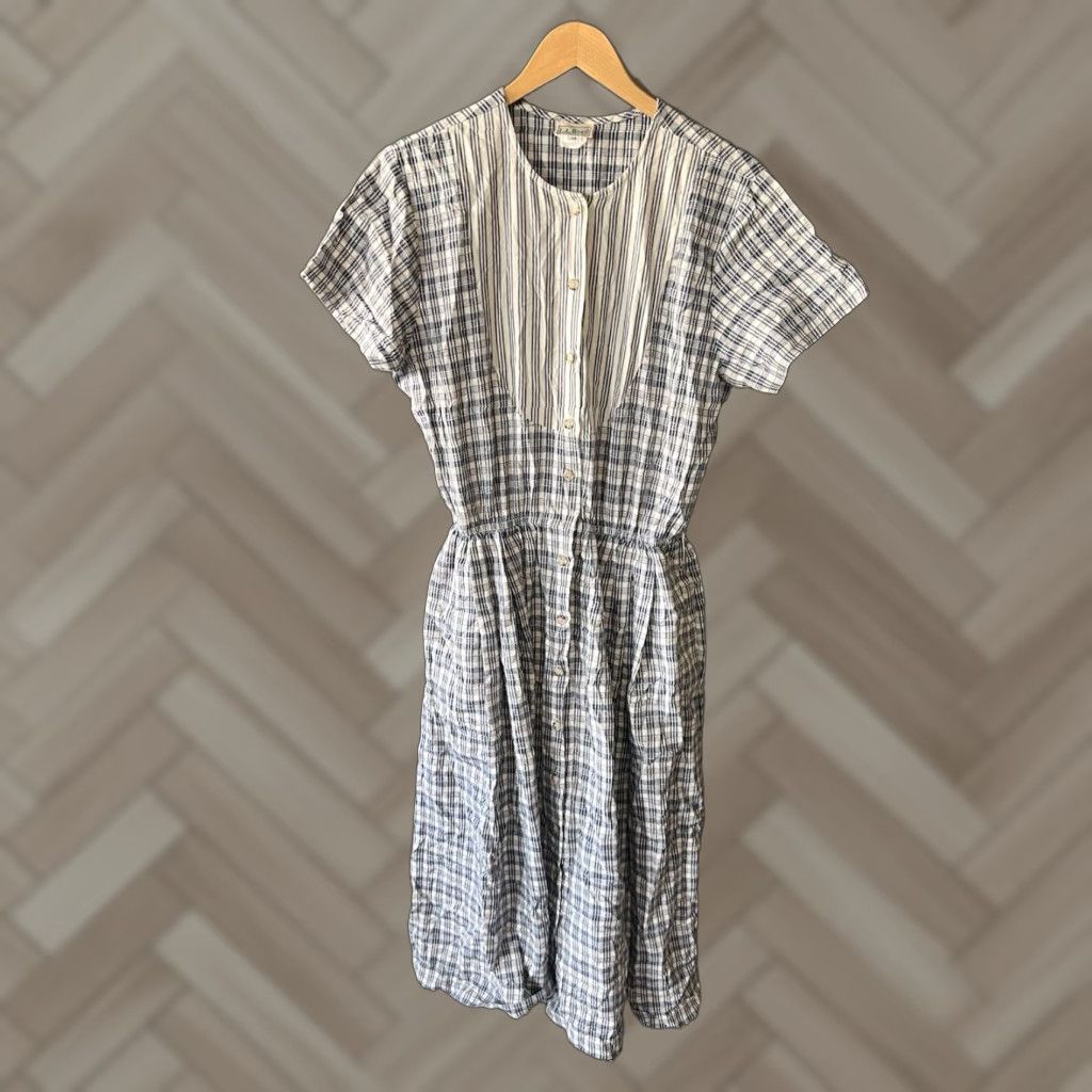 Vintage VINTAGE L.L. Bean Dress Womens 14 Blue Button Up Maxi Chambray Pockets Cottage Dress Size XL / US 12-14 / IT 48-50 - 1 Thumbnail