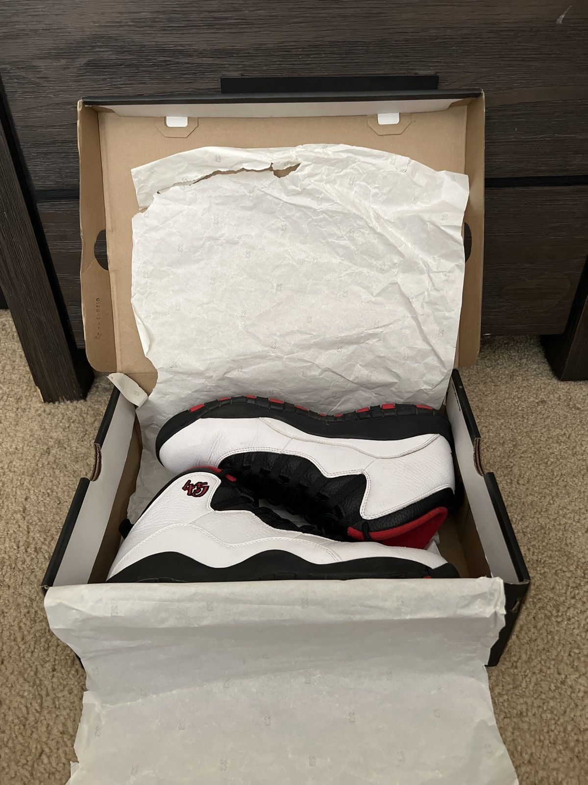 image of Jordan Nike Jordan 10 Retro Double Nickel (2015) Shoes in White, Men's (Size 11)