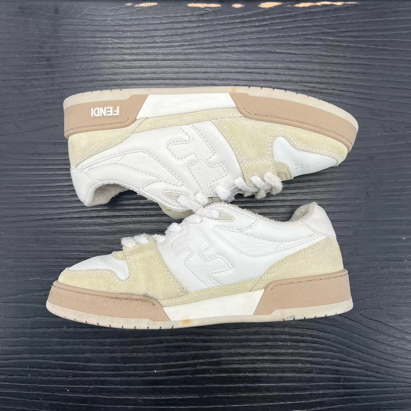 Fendi Fendi Match White & Gray 37 New With Box Size US 6.5 / IT 36.5 - 2 Thumbnail