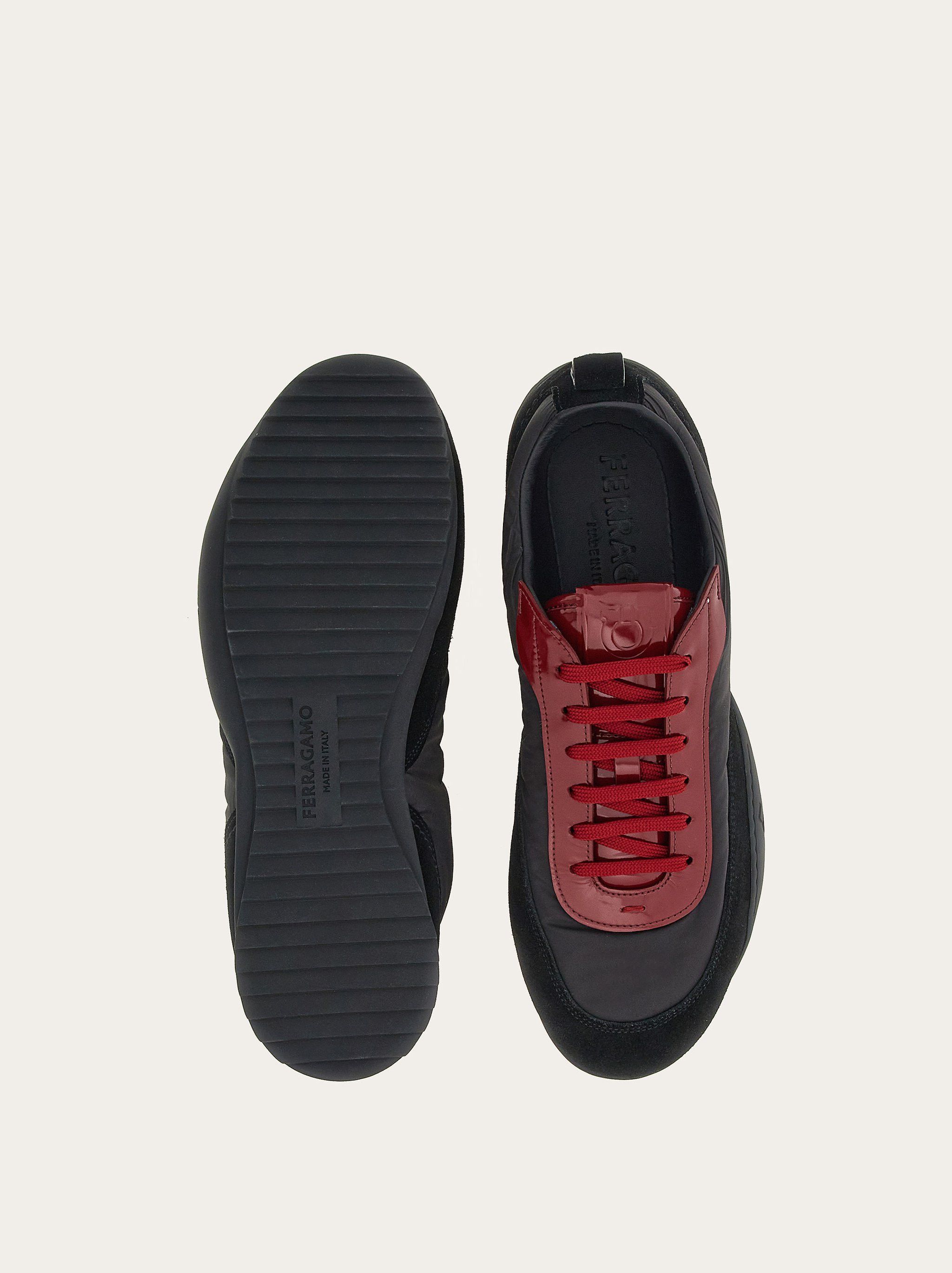 Salvatore Ferragamo o1s1rm0924 Lace-up Low-Top Sneakers in Black/Red Size US 10 / EU 43 - 4 Thumbnail