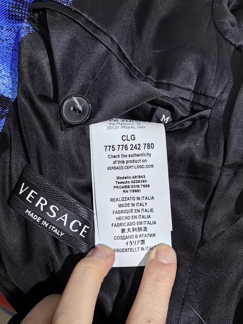 Versace Versace Men's suit with printed panel silhouette Size US M / EU 48-50 / 2 - 6 Thumbnail