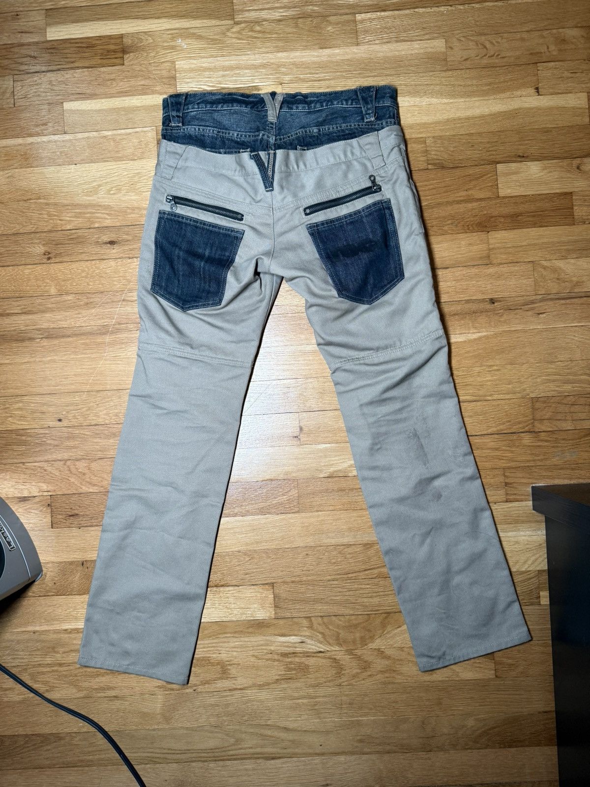 PPFM PPFM Double Waisted Tan Denim Pants Size US 31 - 6 Thumbnail