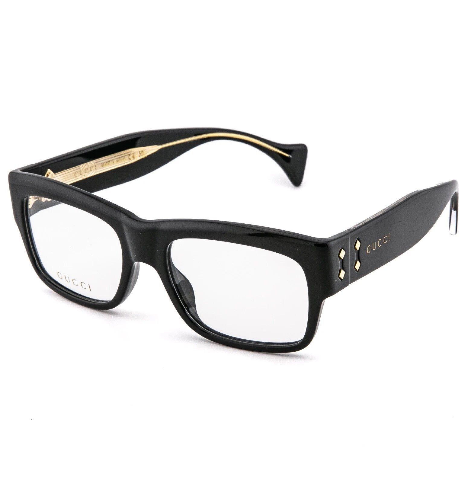 Gucci GUCCI GG1707O 1707 Black Crystal Rectangular Eyeglasses 001 Size ONE SIZE - 4 Thumbnail