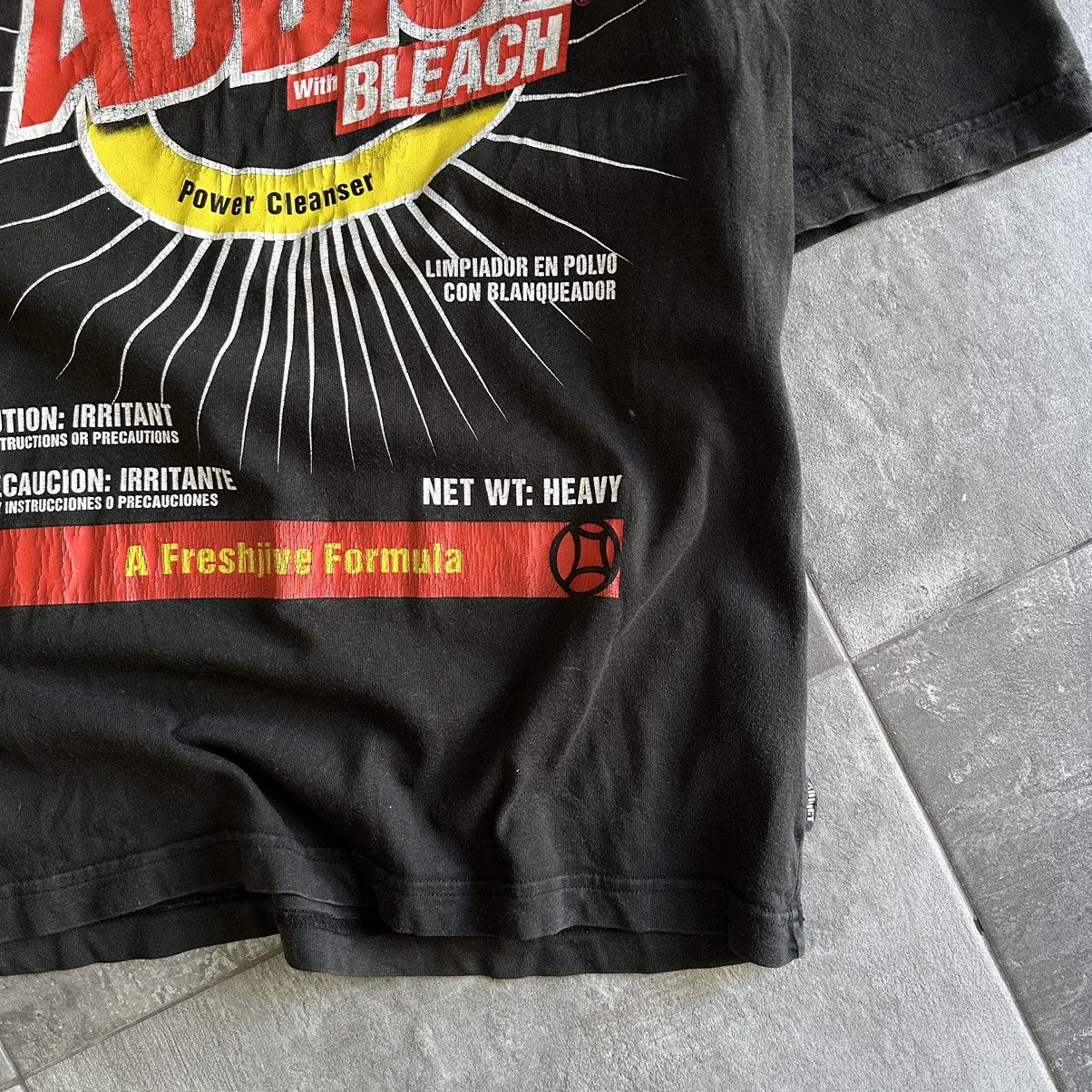 ADDICT × Vintage Vintage Japanese Style Addict T-shirts With Bleach Y2K 00s Size US M / EU 48-50 / 2 - 8 Thumbnail