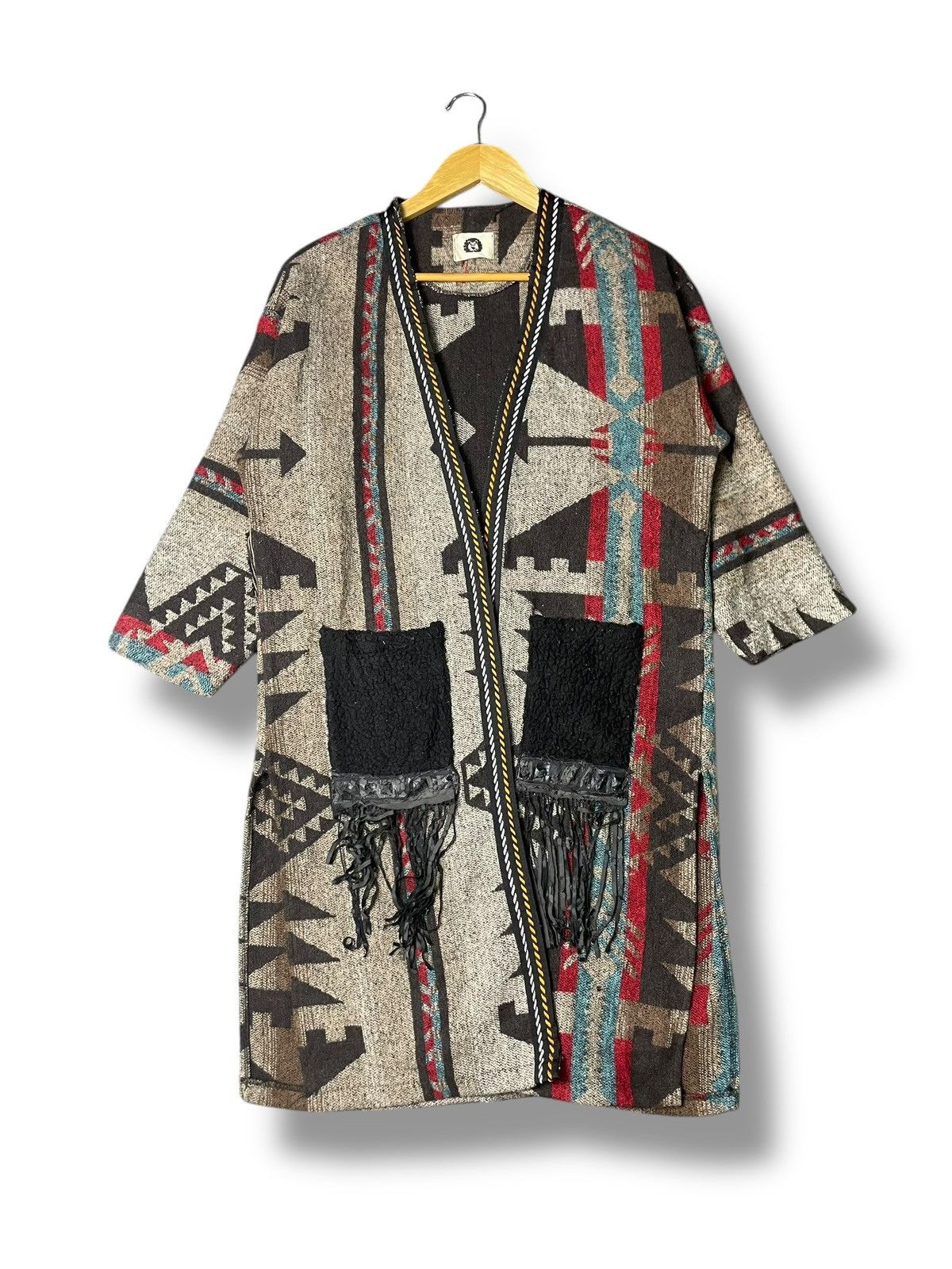 Japanese Brand × Vintage Navajo Ethnic Full-print Outerwear (56) Size US S / EU 44-46 / 1 - 1 Thumbnail