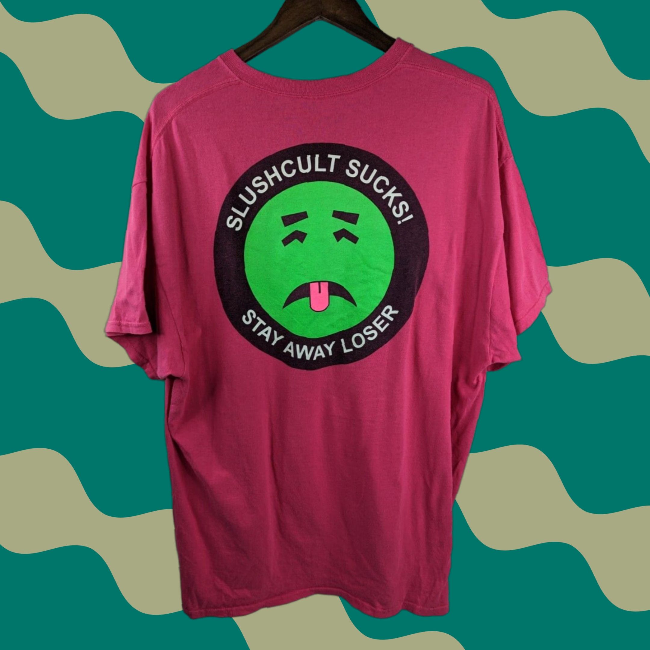 Vintage Suck Me I'm T-Shirt Pink XL Slushcult Sucks! "Stay Away Loser" Skater Wear Shirt Unisex Adults Mens Womens Size US XL / EU 56 / 4 - 1 Thumbnail