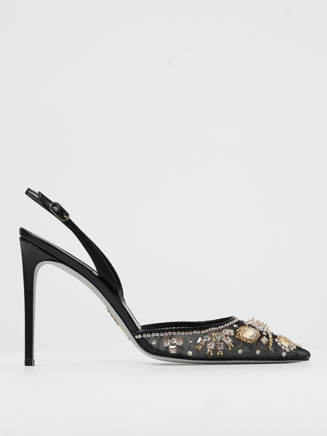 image of Rene Caovilla High Heel Shoes Woman Black, Women's (Size 8)