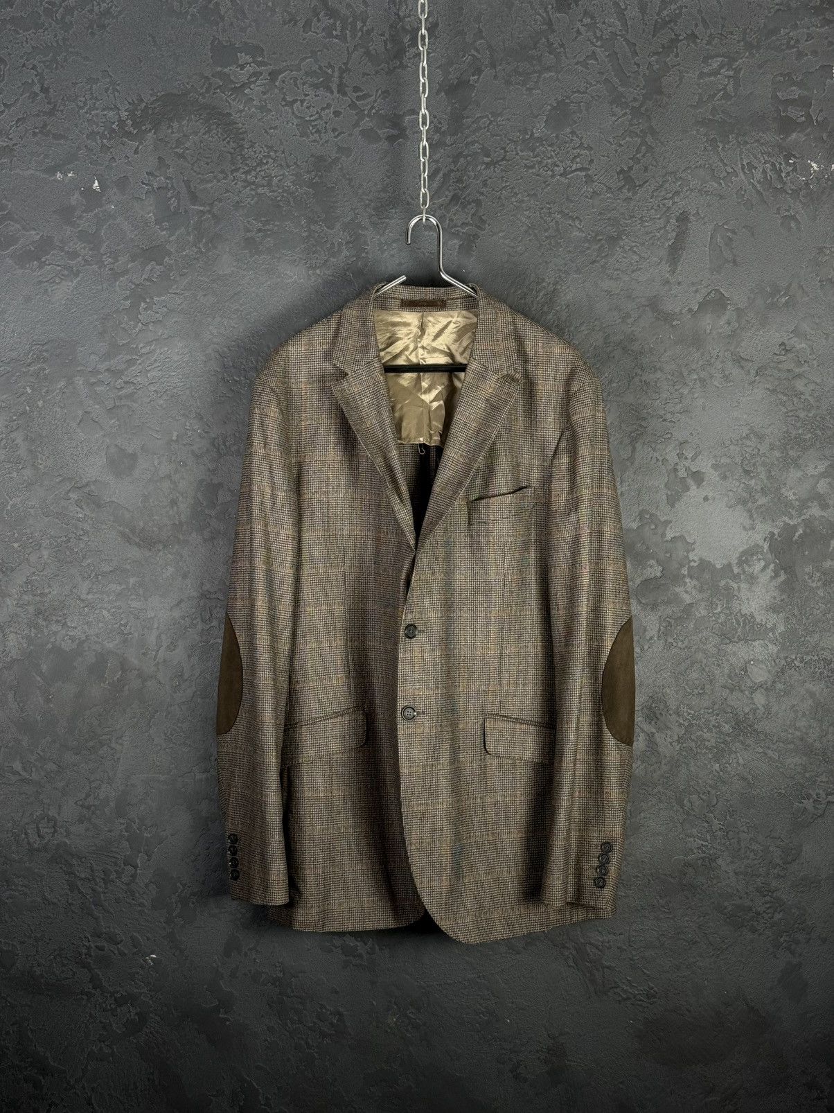 Hackett Men's Hackett London Loro Piana Wool Check Blazer Jacket Size US XL / EU 56 / 4 - 2 Thumbnail