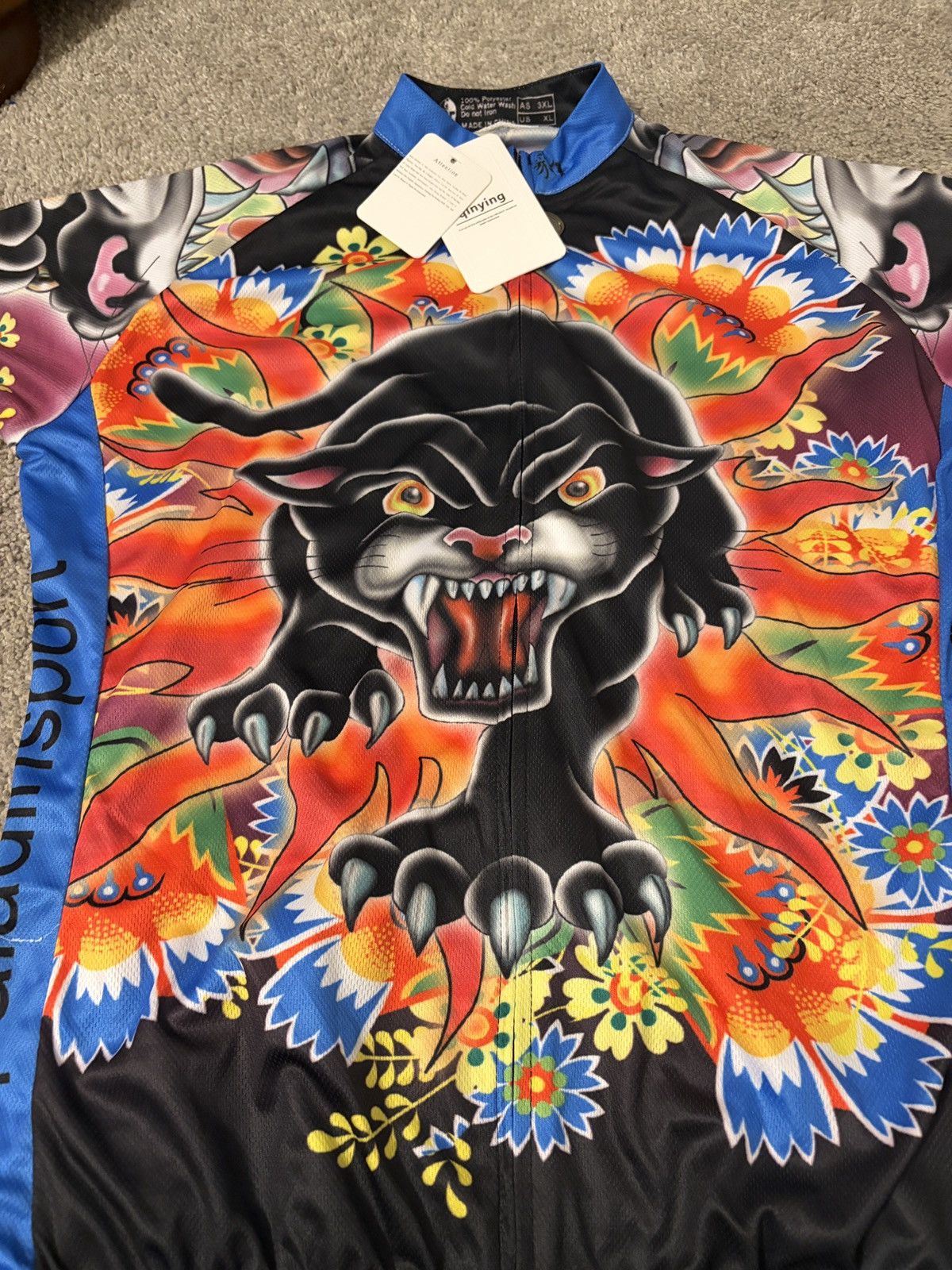 Other Paladin Cycling Jersey Womens 3XL Panther Floral Graphic Size 3XL / US 20-22 - 2 Thumbnail