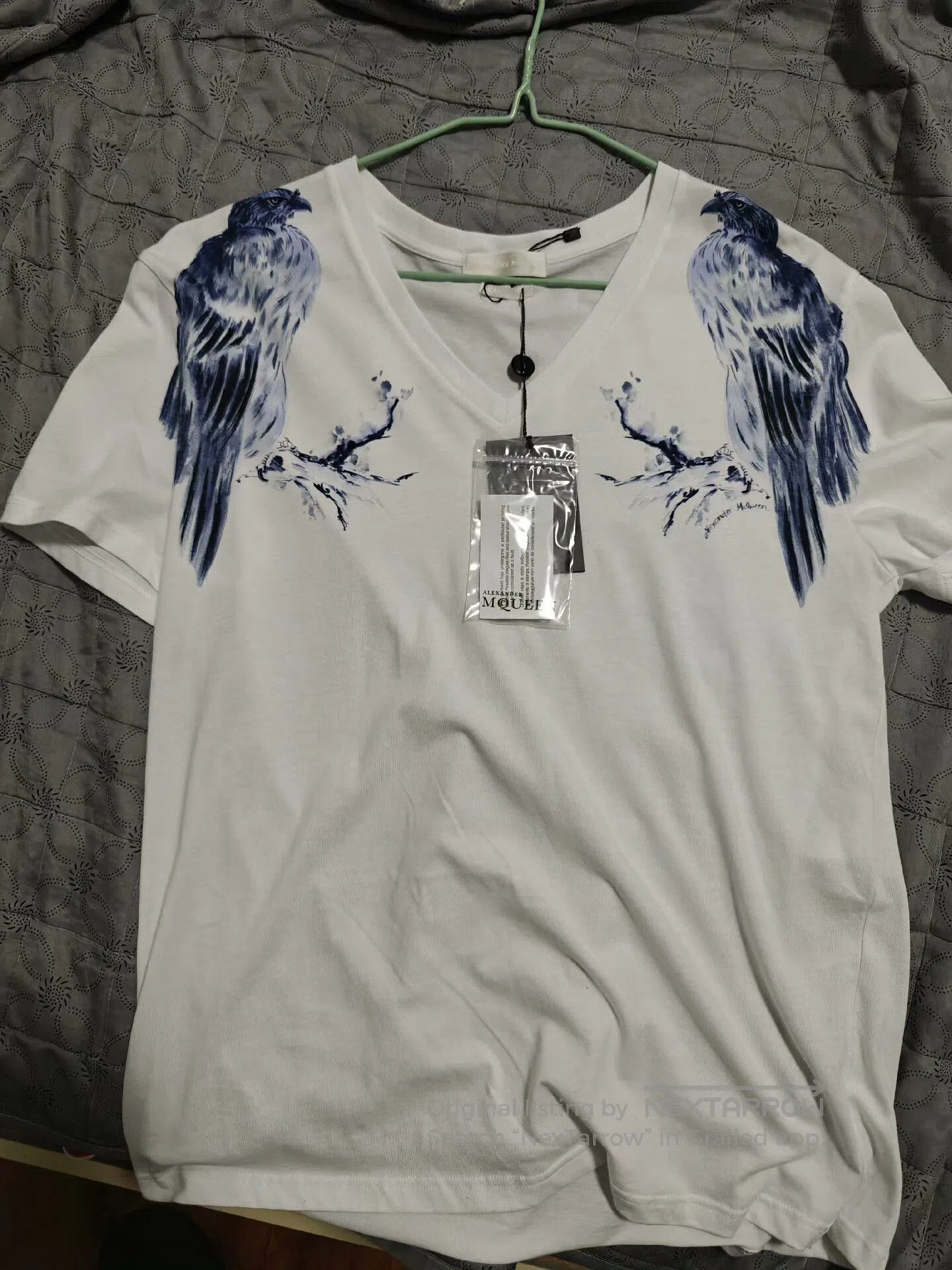 Alexander Wang White Bird Print T-shirt.