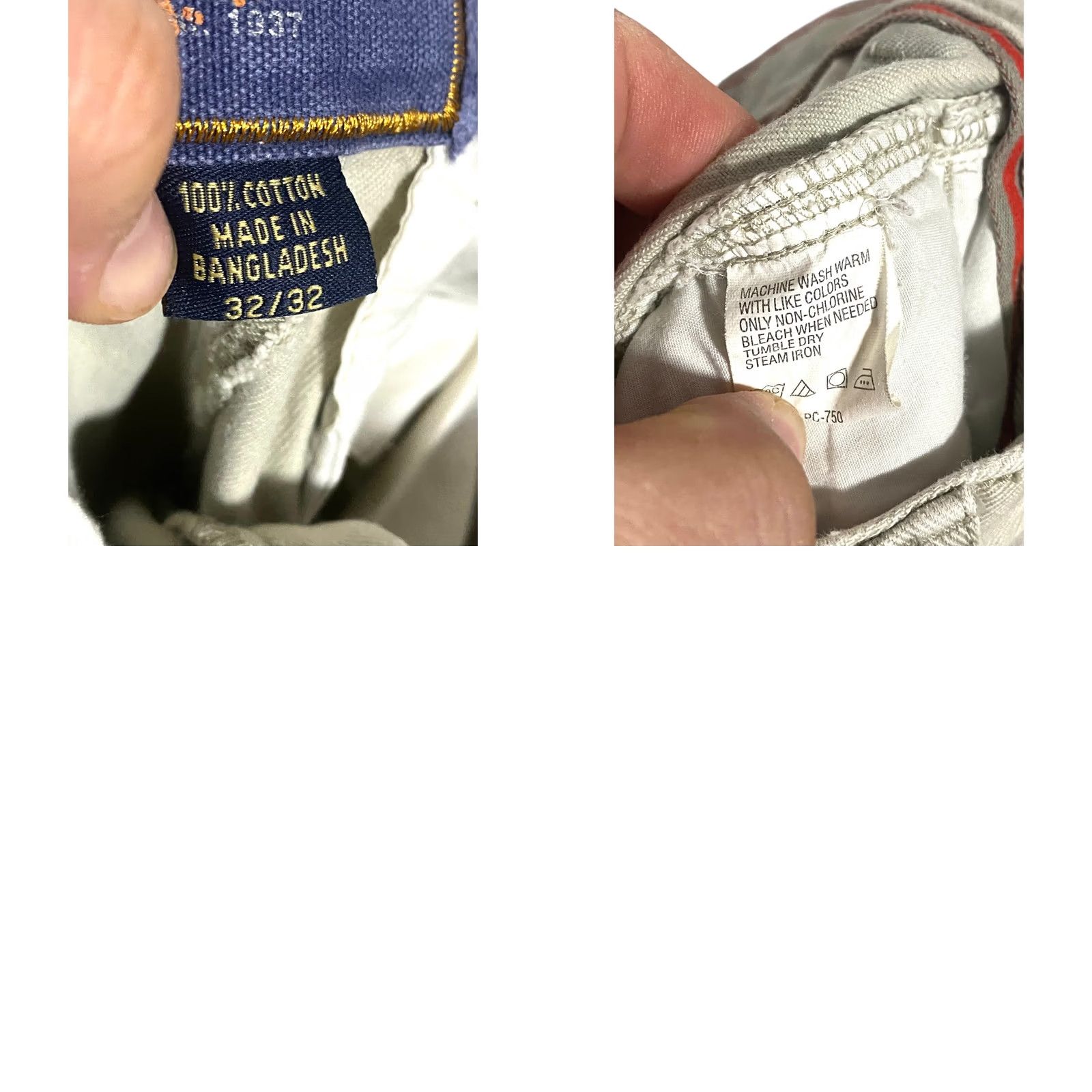 Izod IZOD Chinos Pants Mens 32x32 Flat Front 100% Cotton Beige Workplace Business Casual Preppy Mens Size US 32 / EU 48 - 8 Thumbnail
