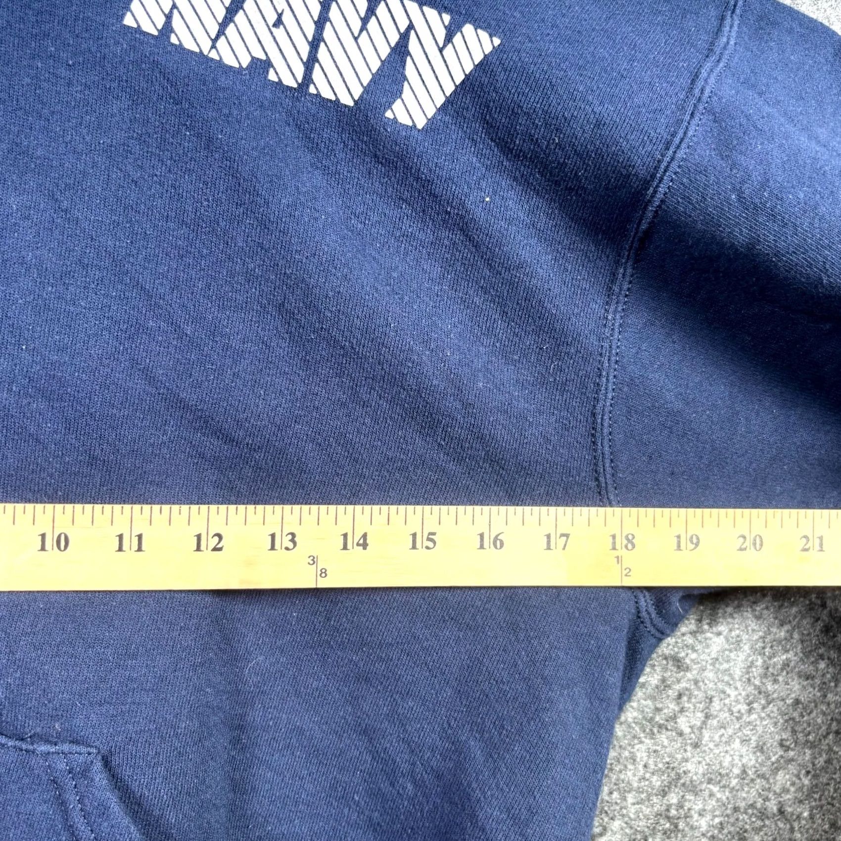 Soffe Soffe Hoodie Mens S Blue Polyester Fleece-Lined US Navy Pullover Hooded Performance USA Vintage Size US S / EU 44-46 / 1 - 2 Thumbnail