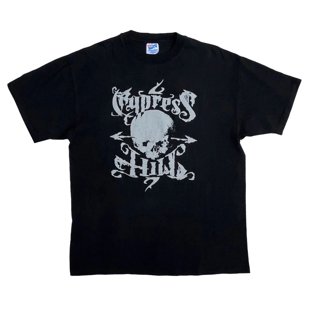 Rap Tees × Vintage Cypress Hill 1990 90s Vintage Euro Tour Skull USA T-Shirt Size US XL / EU 56 / 4 - 1 Thumbnail