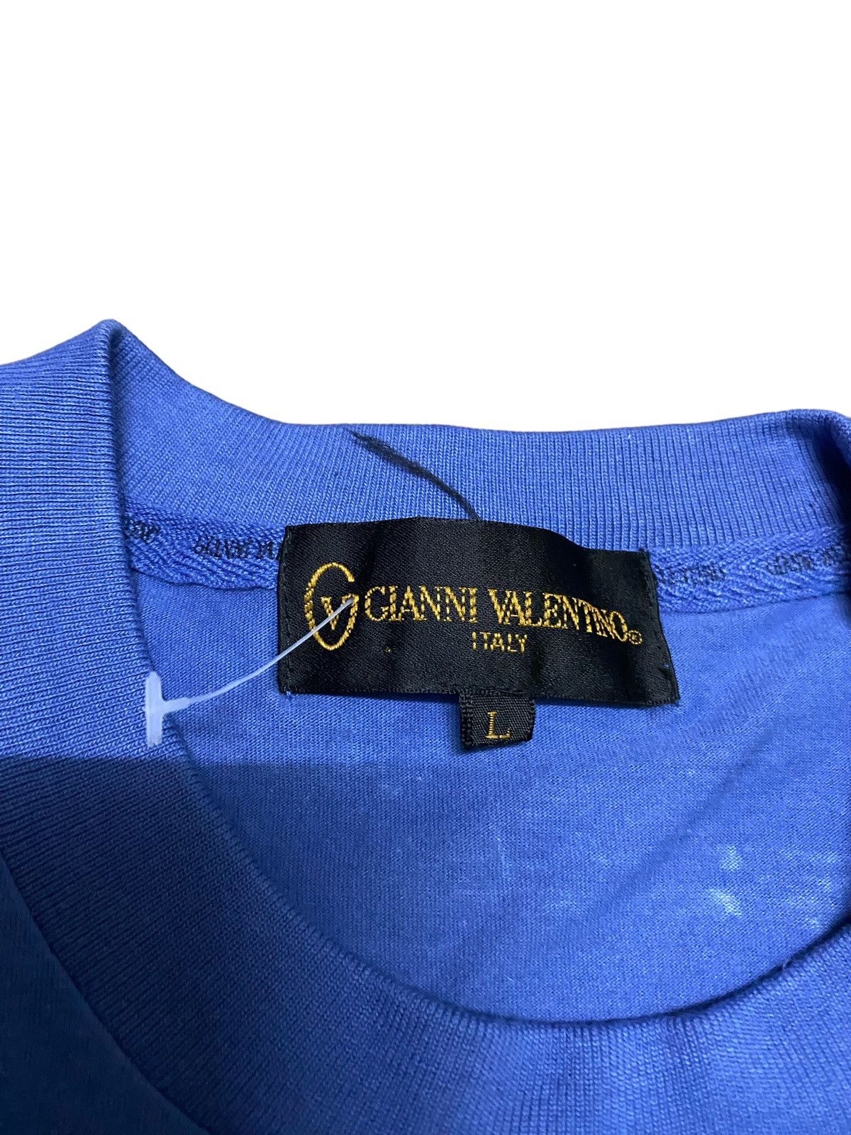 Valentino × Vintage Vintage Gianni Valentino Italy Embroid Biglogo Tee Size US L / EU 52-54 / 3 - 3 Thumbnail