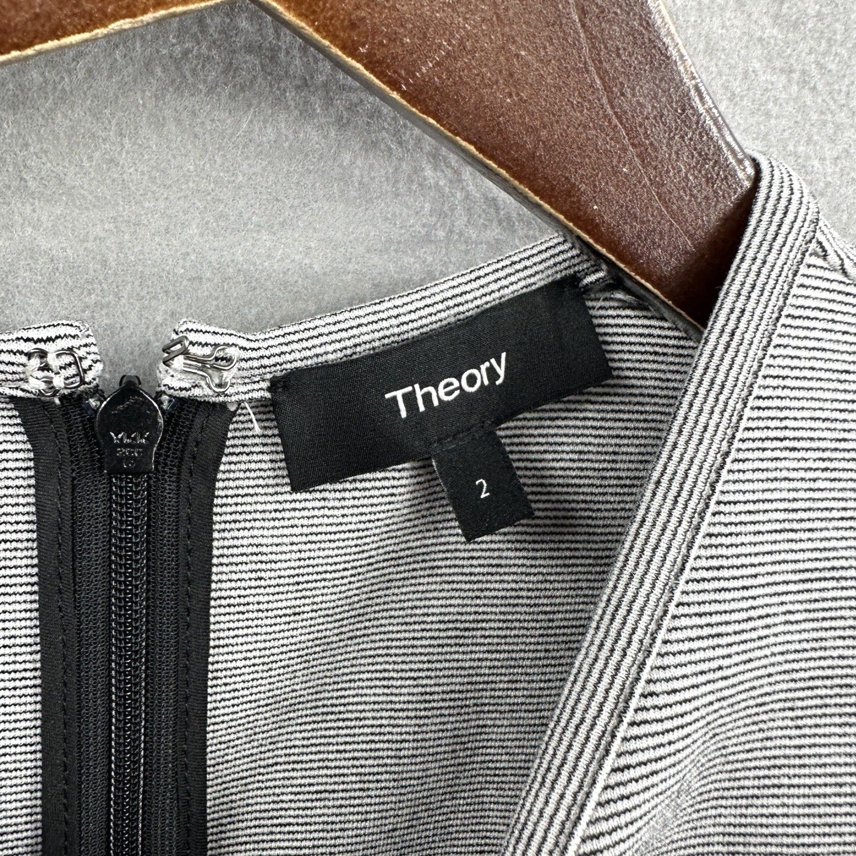 Theory Dress Womens 2 Ponte Essential Flare Fit Flounce Mini Quiet Luxury  Preppy - wpequipmentugltd.com