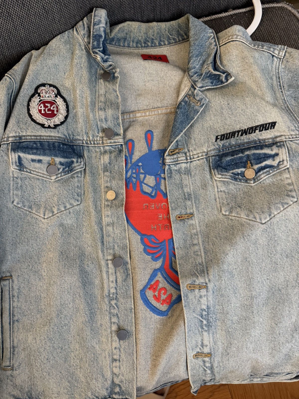 424 424 denim jacket | Grailed