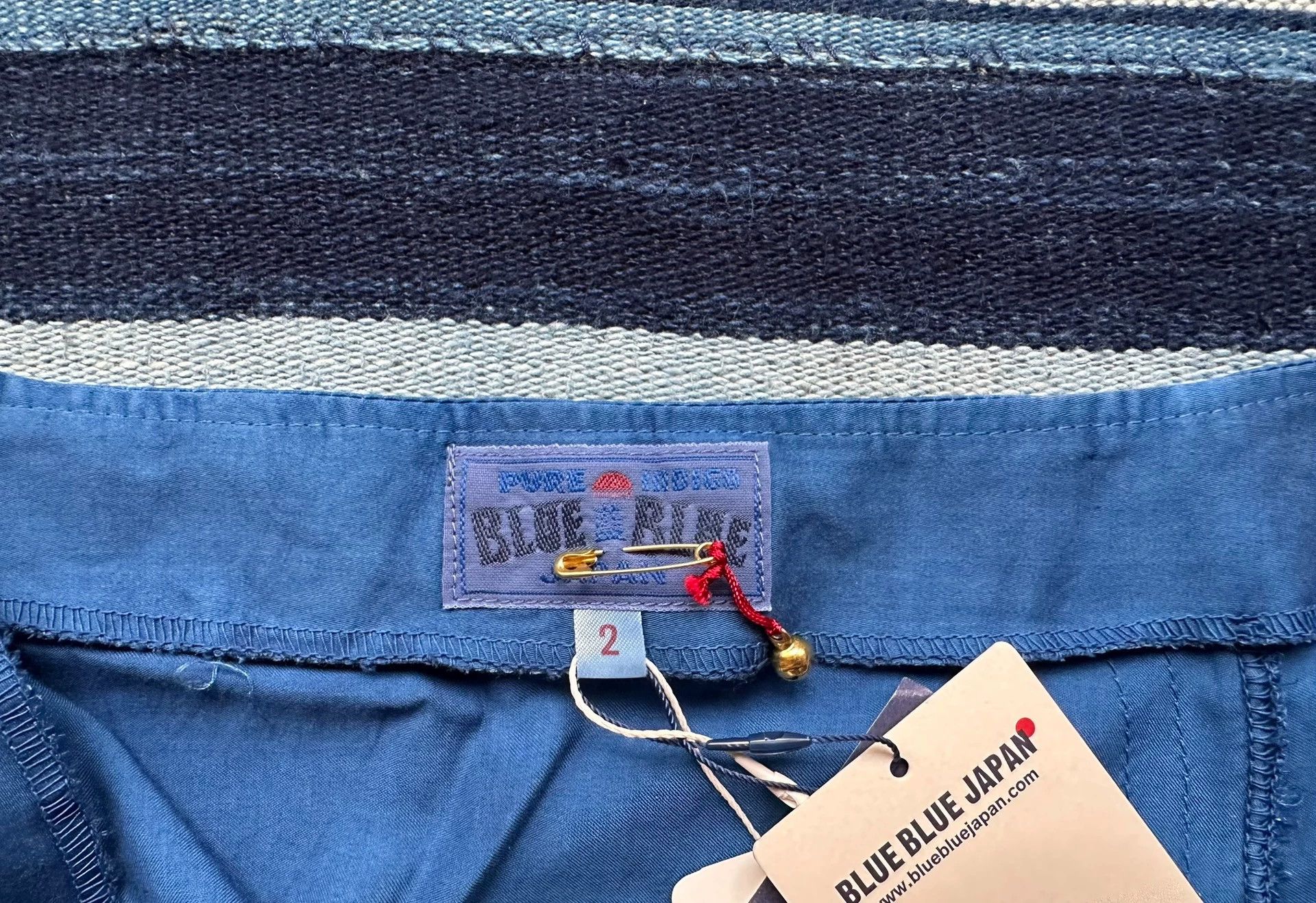 Blue Blue Japan BLUE BLUE JAPAN Indigo Block Linen-Cotton Skirt Size 26" / US 2 / IT 38 - 4 Thumbnail