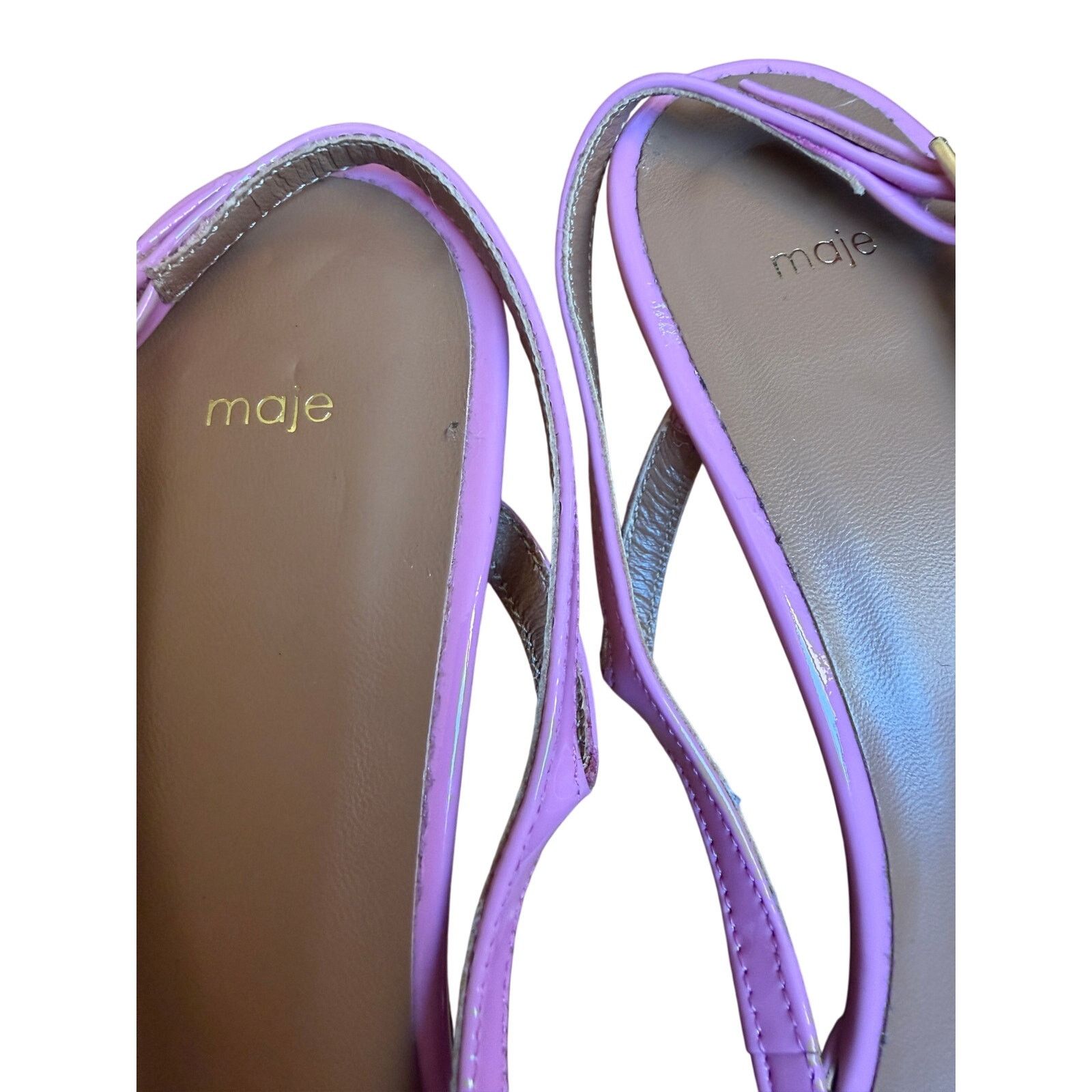 Maje Maje Pink Patent Leather Lacquered Heels Size US 7.5 / IT 37.5 - 5 Thumbnail