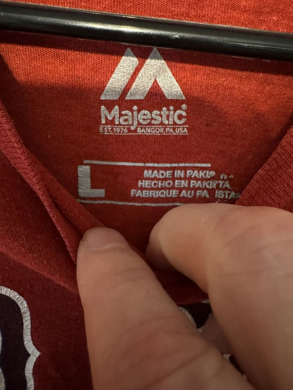 Majestic Boston Red Sox Majestic Short Sleeve Tee Men's L Red MLB Size US L / EU 52-54 / 3 - 4 Thumbnail