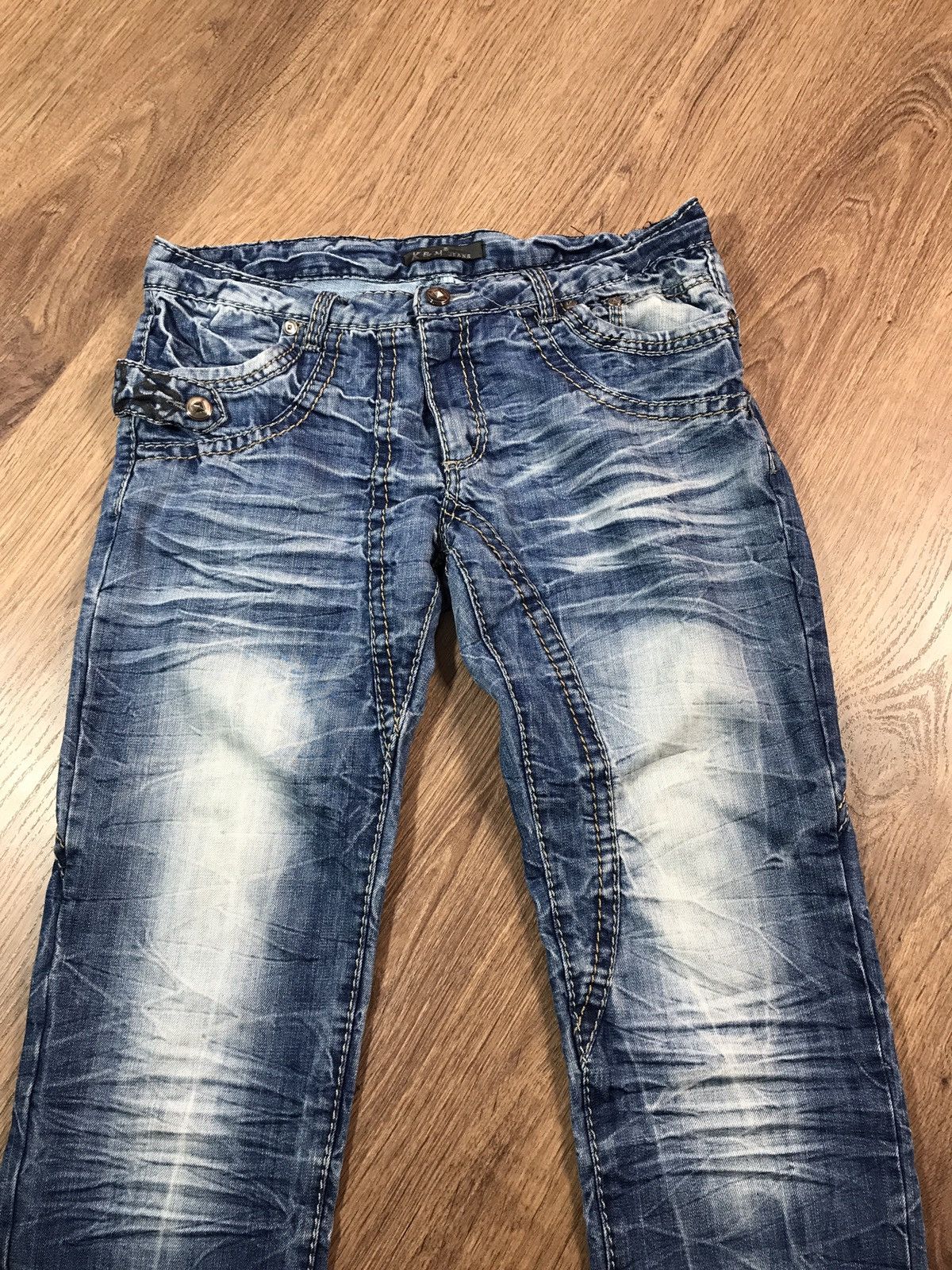 Japanese Brand Vintage Kosmo Lupo Distressed Denim Pants Size US 34 / EU 50 - 3 Thumbnail