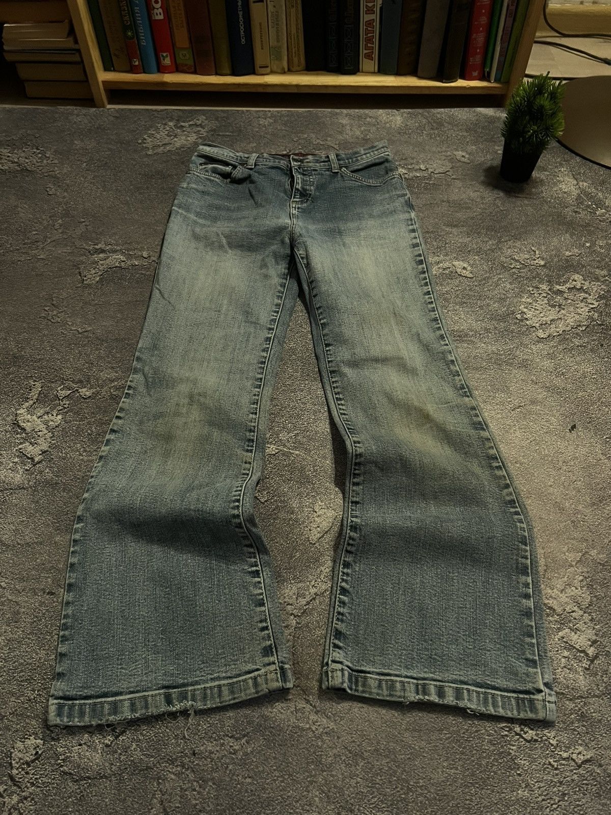 Vintage RARE Swag Light Flared Jeans / Archive Number Nine Style 90s Size US 28 / EU 44 - 5 Thumbnail