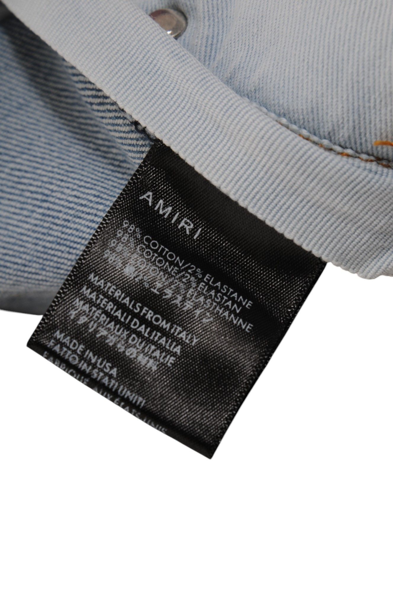Amiri Logo Patch Distressed Blue Wash Denim Size US 36 / EU 52 - 8 Thumbnail