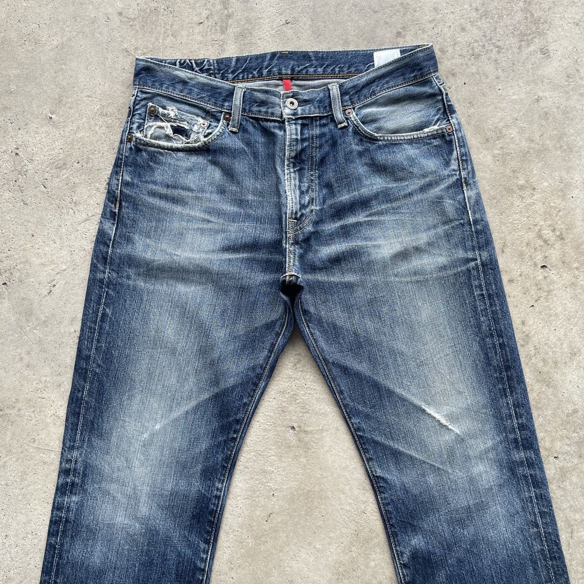 Japanese Brand W33💥 Vintage Japanese Faded Jeans Denim Pants Size US 33 - 3 Thumbnail