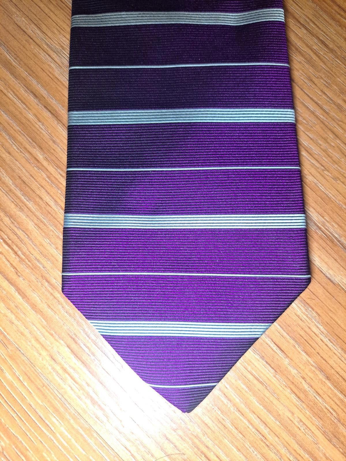 Brooks Brothers Brooks Brothers Silk Tie Purple Striped Handmade in USA Size ONE SIZE - 1 Thumbnail