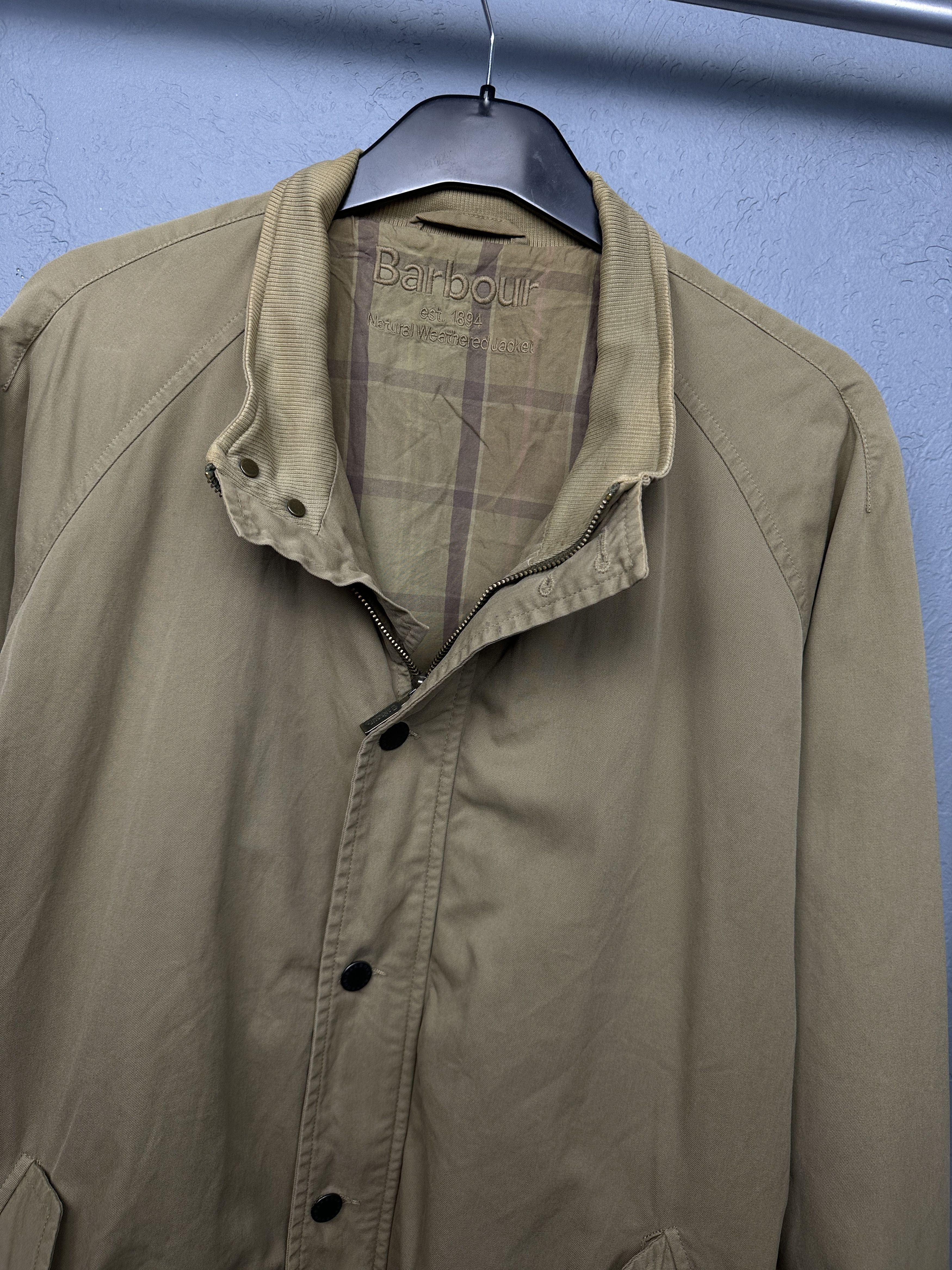 Barbour Barbour Mens Washed Barrington Twill Outer Jacket Size US XXL / EU 58 / 5 - 2 Thumbnail