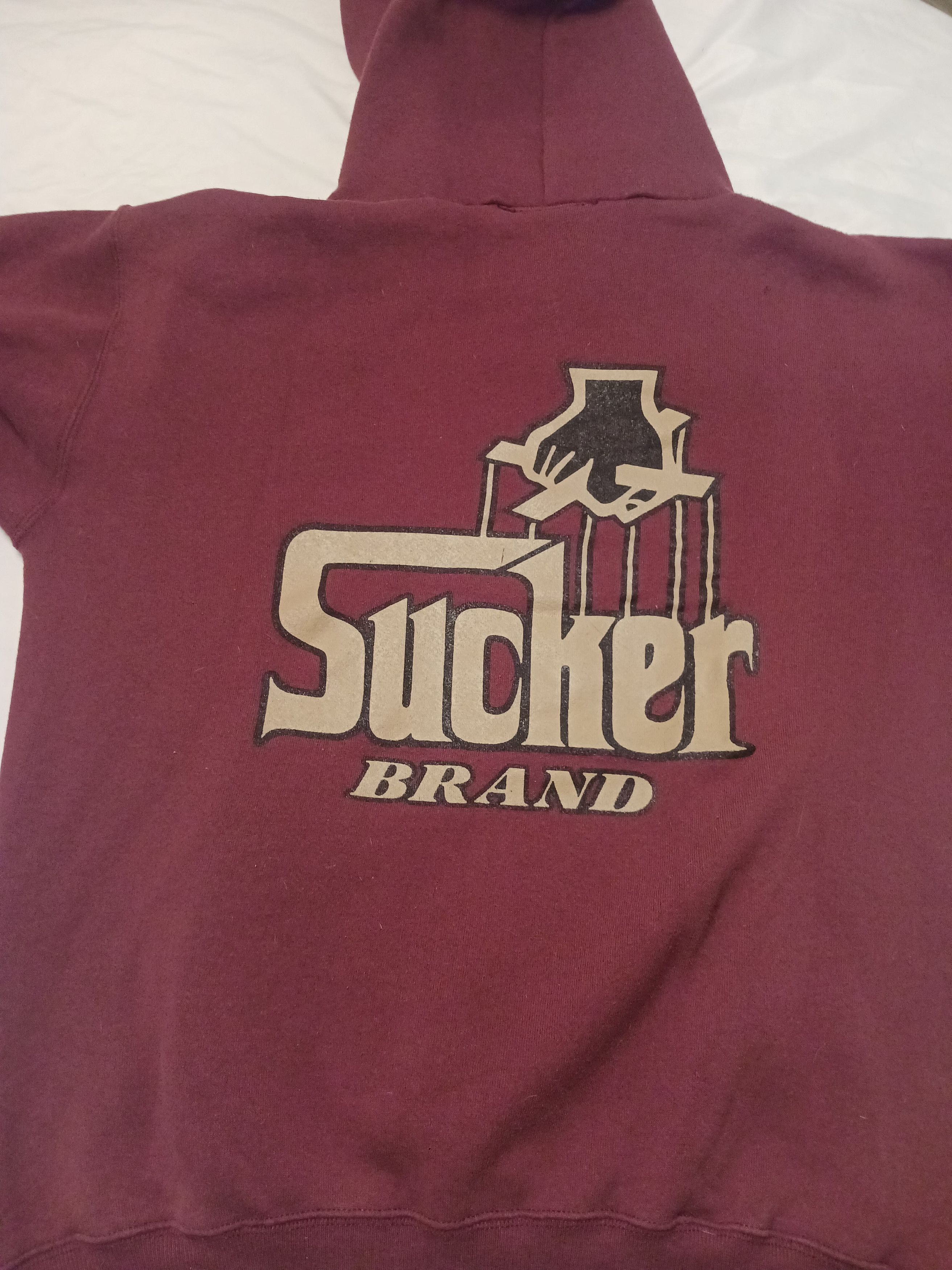 Vintage SUCKER BRAND Godfather Hoodie Cartoon Graffiti Tribal Conart Size US L / EU 52-54 / 3 - 3 Thumbnail